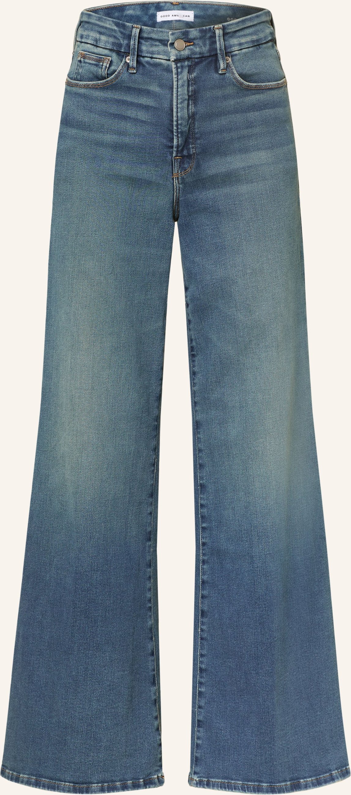 Good American Flared-Jeans blau