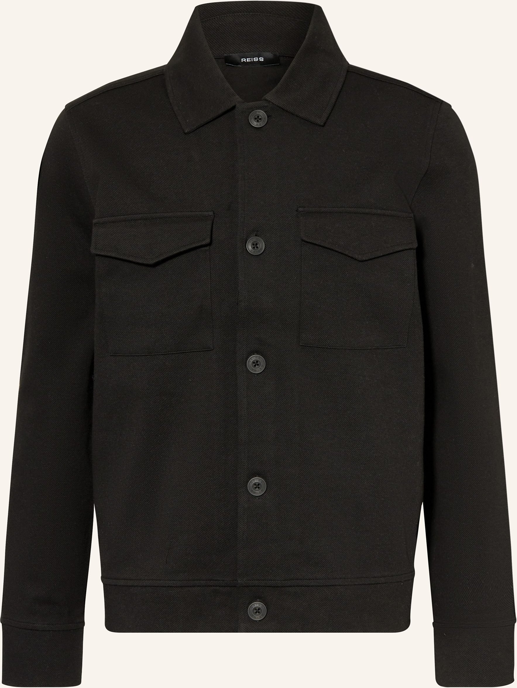Reiss Overshirt Finley Regular Fit schwarz