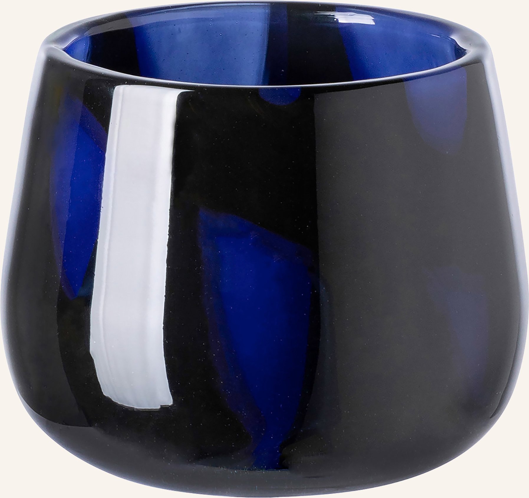 Fink Glasvase, Windlicht Marly blau