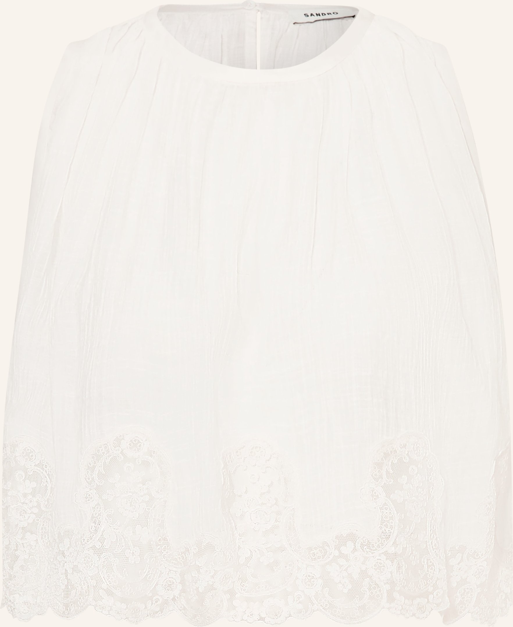 Sandro Blusentop Mit Spitze weiss