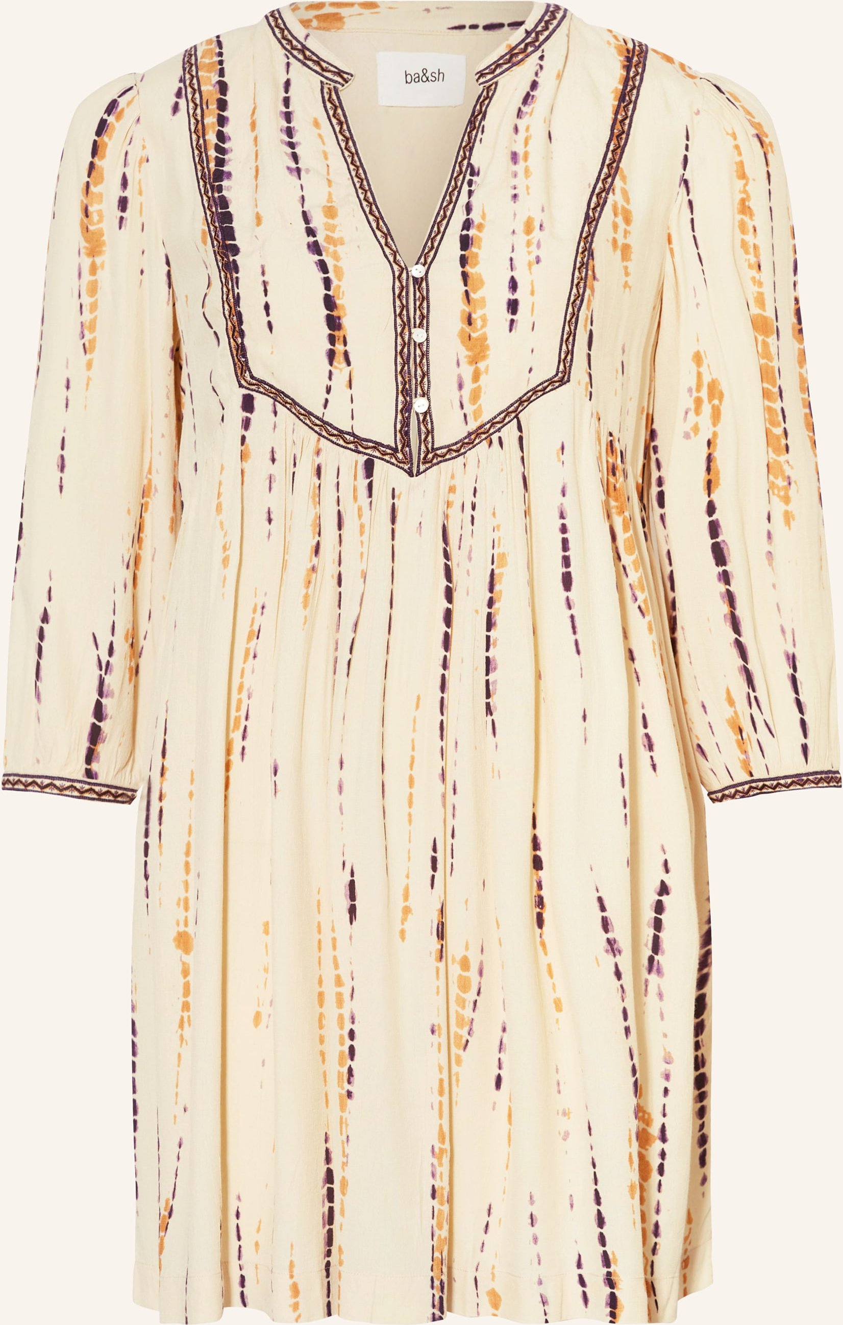 Thumbnail - Ba&Sh Kleid Isabella Mit 3/4-Arm gelb