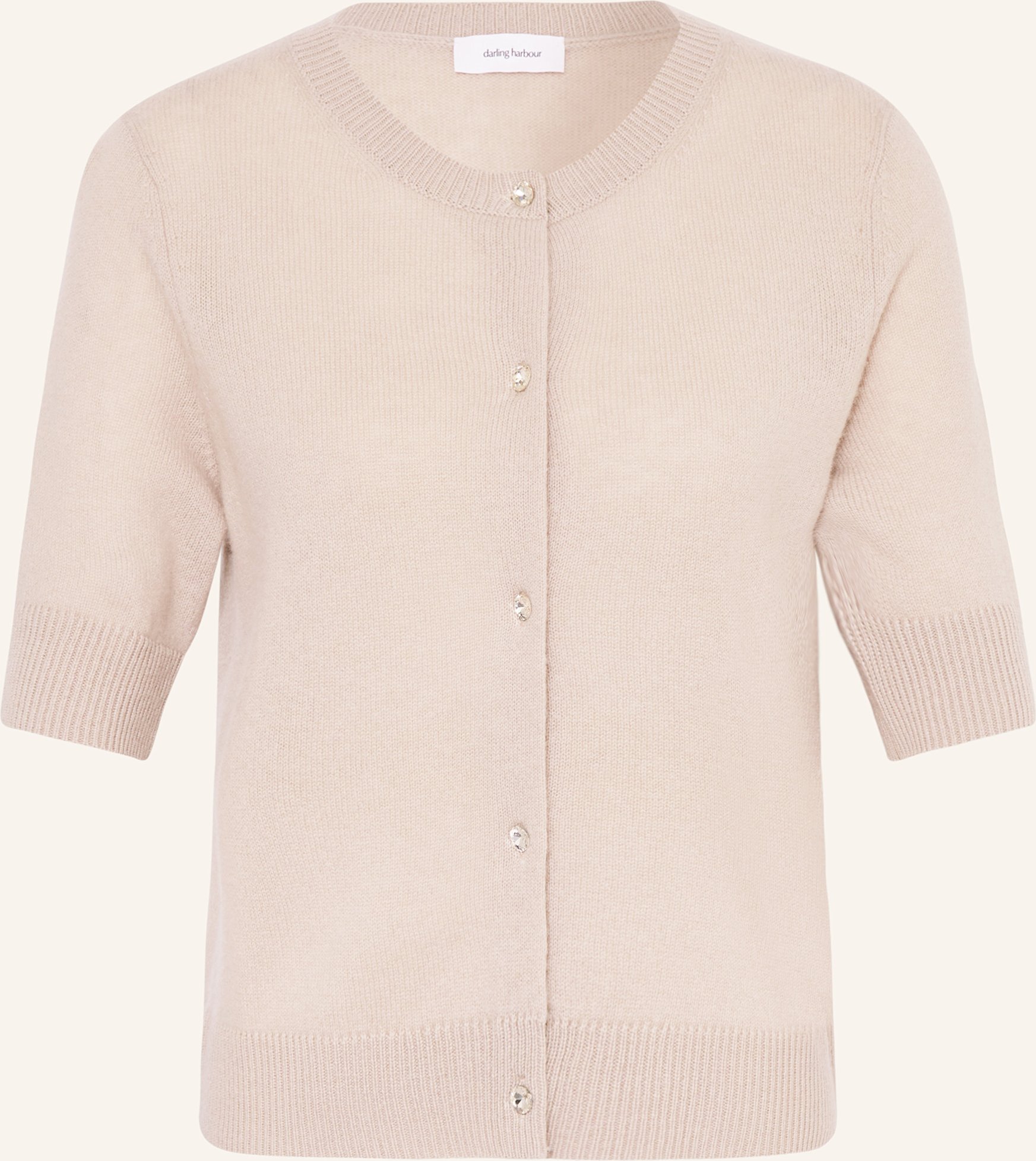 Darling Harbour Strickjacke Mit Cashmere beige