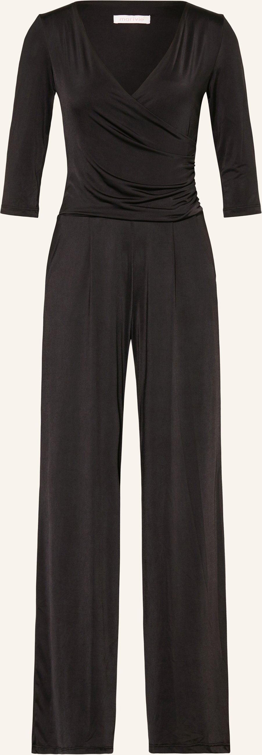 Marivie Jersey-Jumpsuit Jump In! Mit 3/4-Arm schwarz