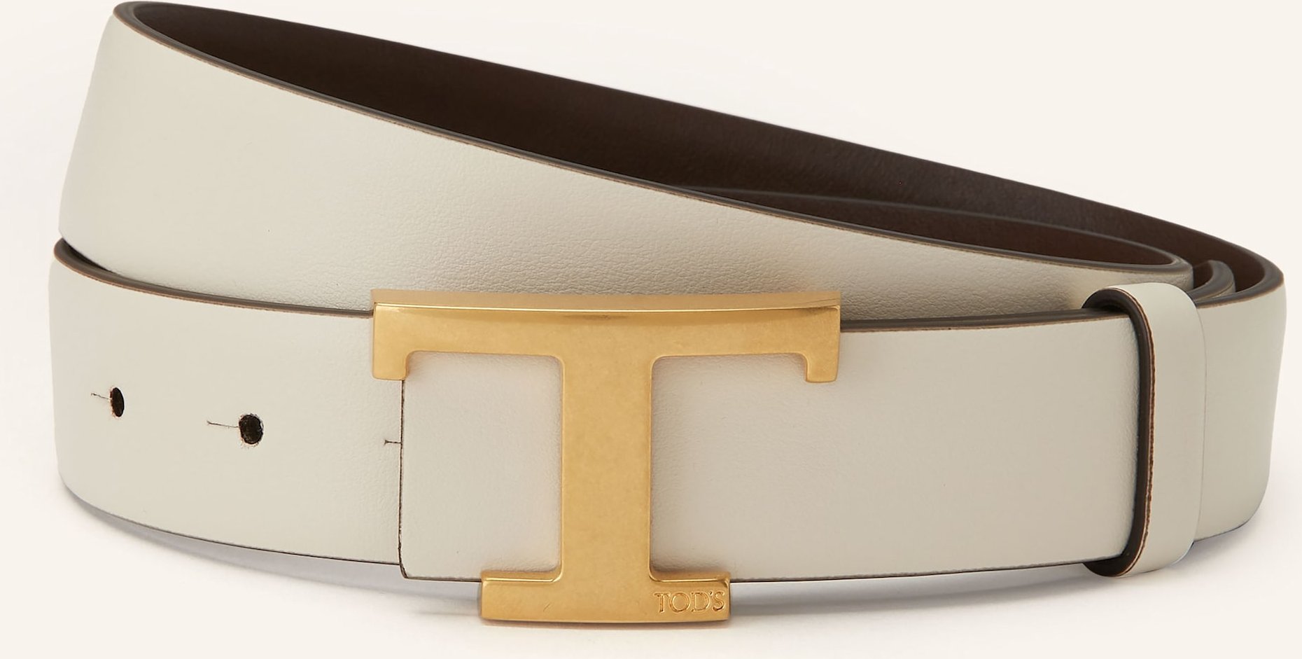Tod's Ledergürtel Zum Wenden weiss