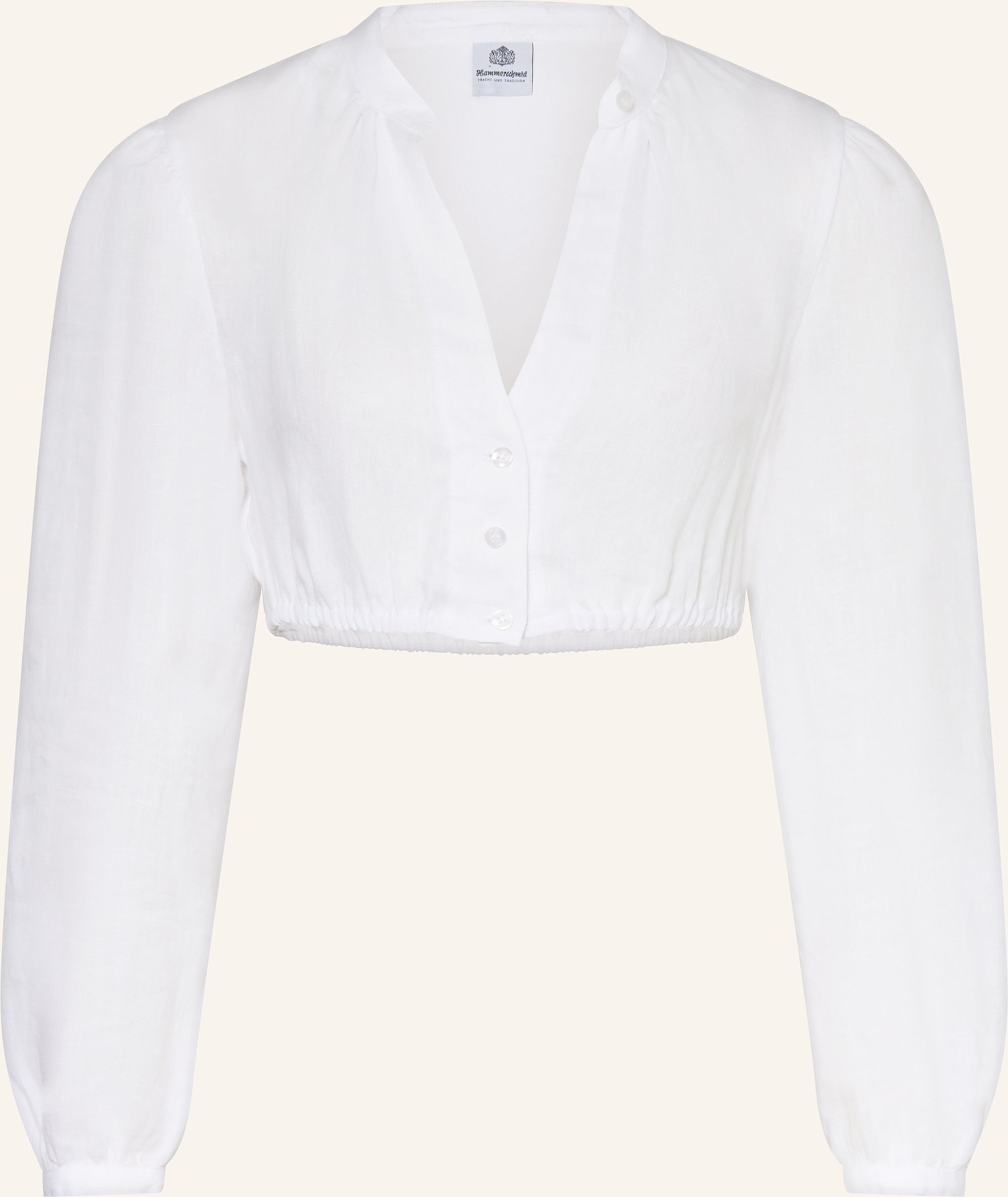 Thumbnail - Hammerschmid Dirndlbluse Greta Aus Leinen weiss