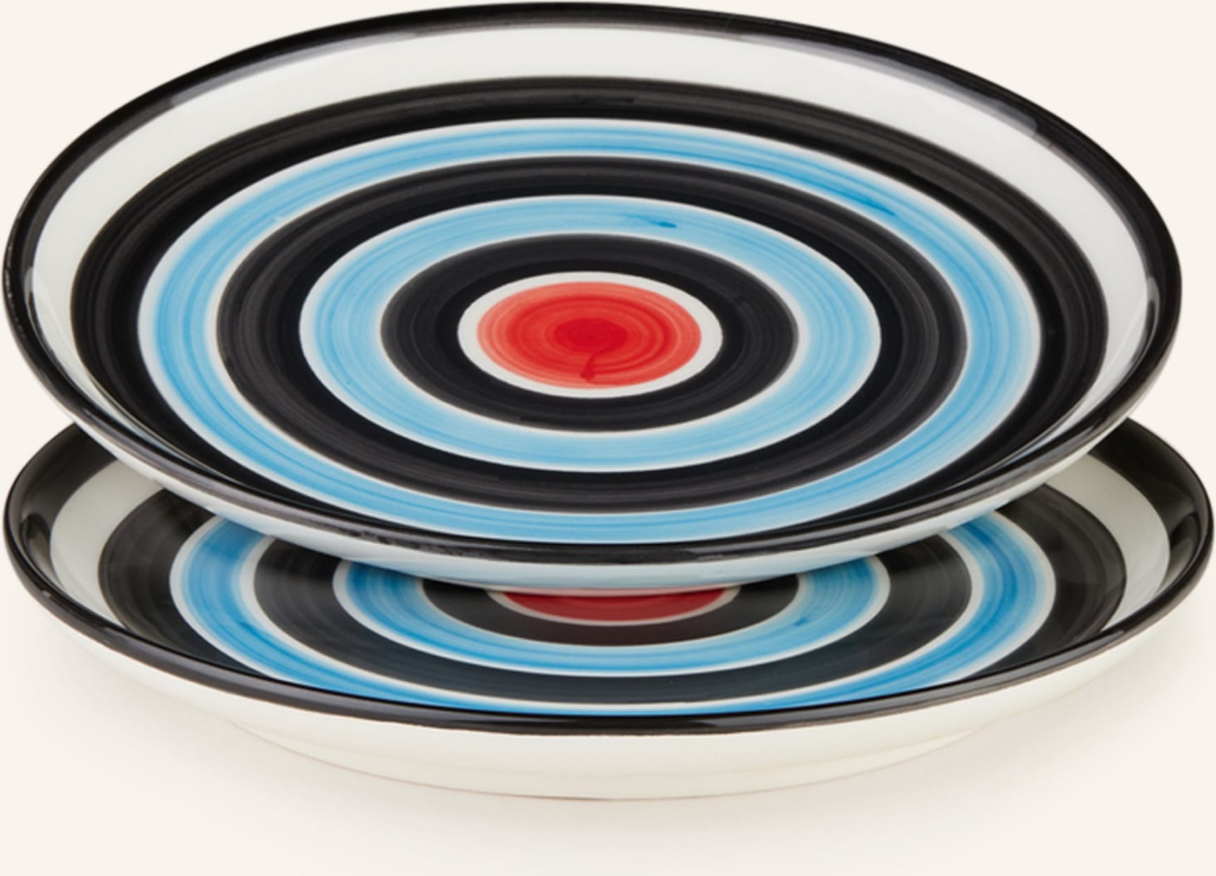 Thumbnail - Les Ottomans 2er-Set Dessertteller Circles blau