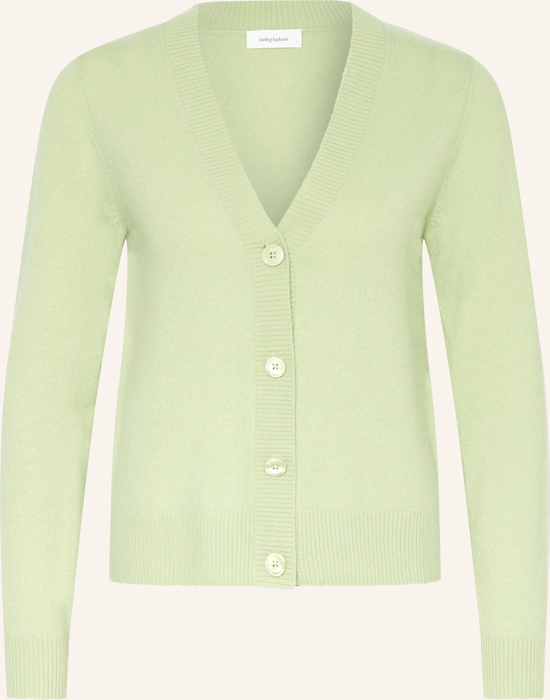 Darling Harbour Strickjacke Aus Cashmere gruen