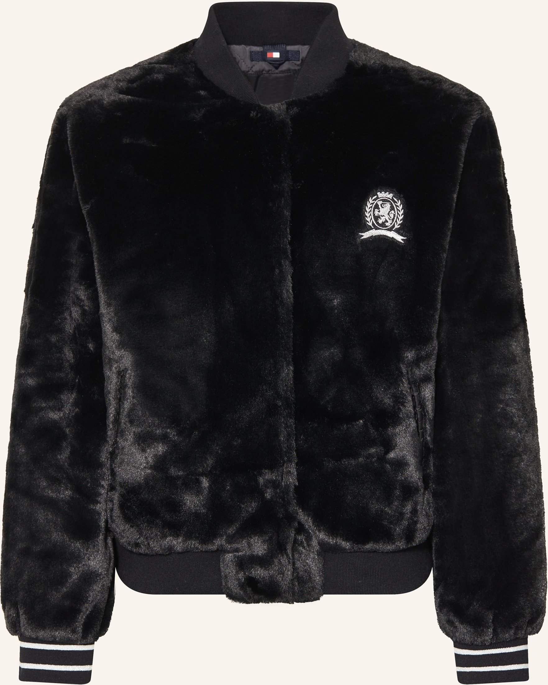 Tommy Hilfiger College-Jacke Aus Kunstfell schwarz