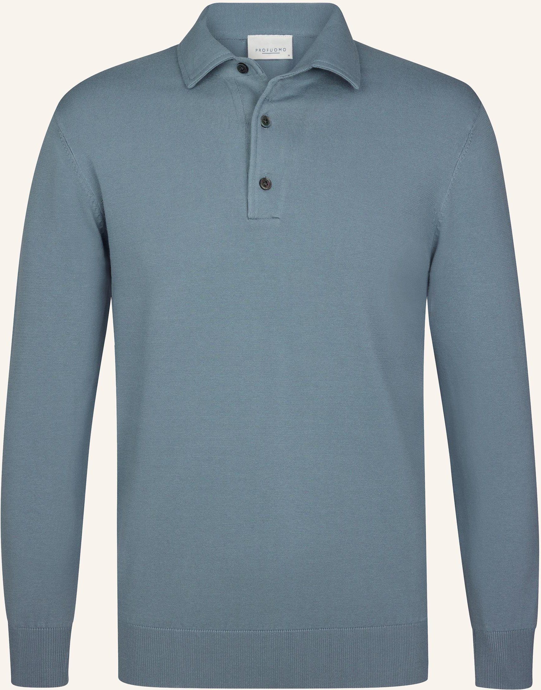 Profuomo Polo Langarm blau