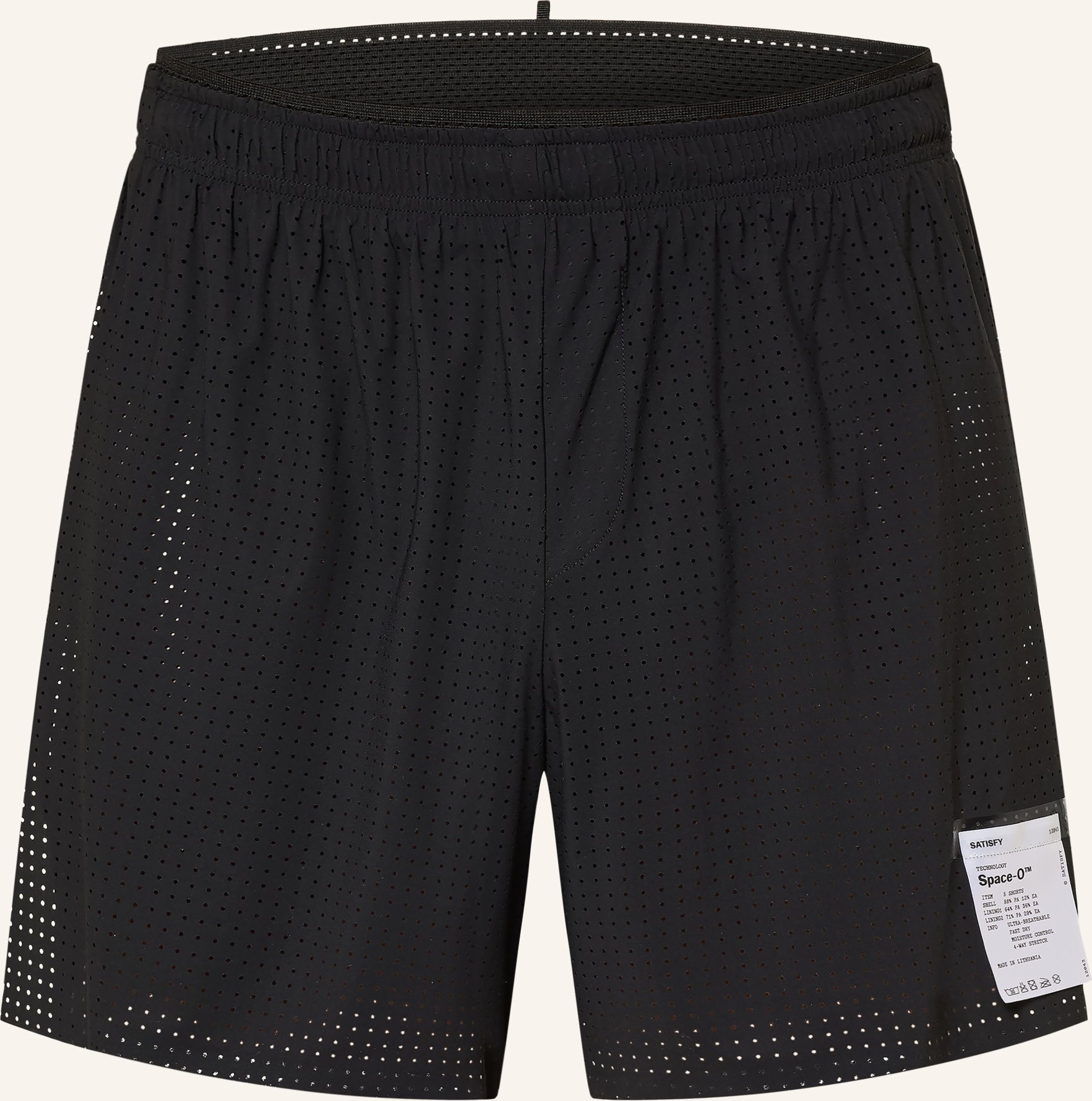 Satisfy 2-In-1-Laufshorts Space-O™ schwarz