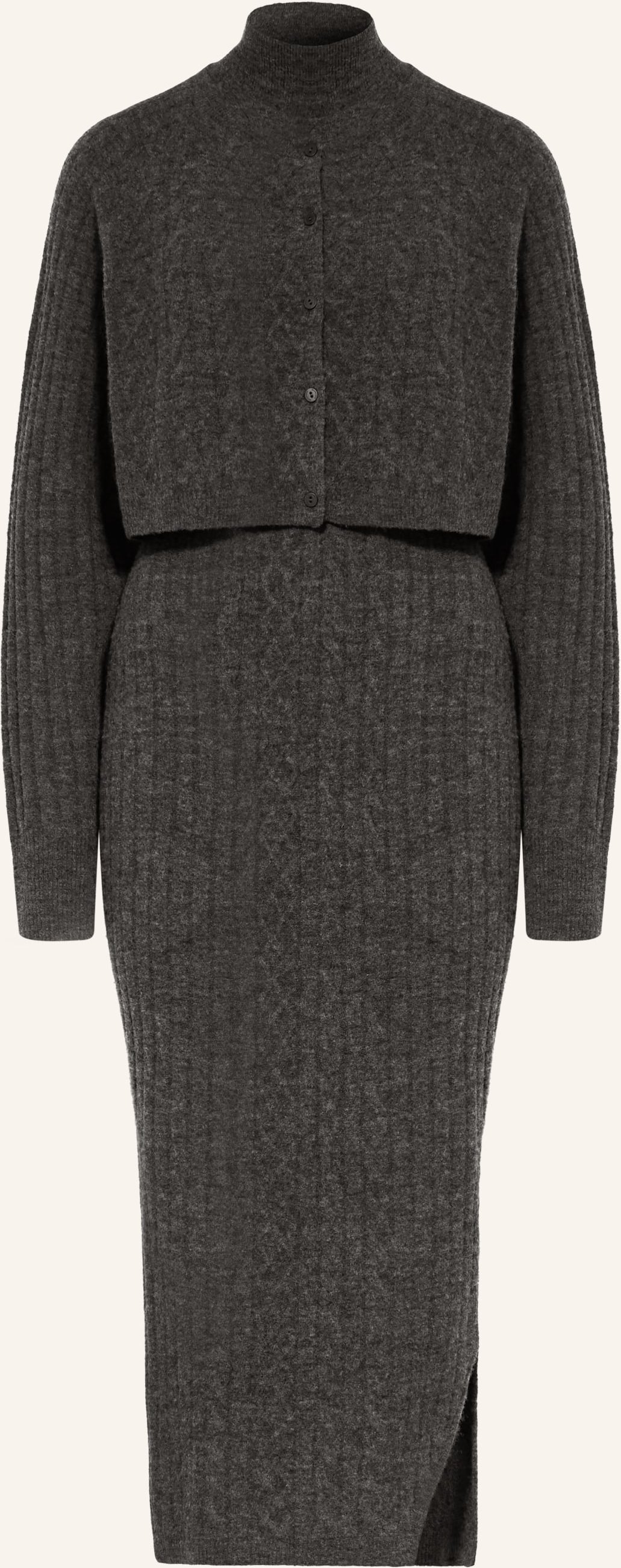 Allsaints Set Sabine: Kleid Und Strickjacke grau