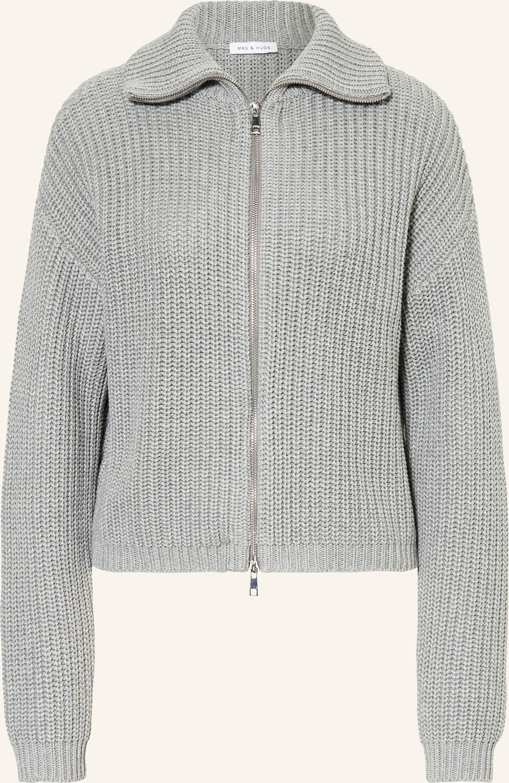 Mrs & Hugs Strickjacke grau