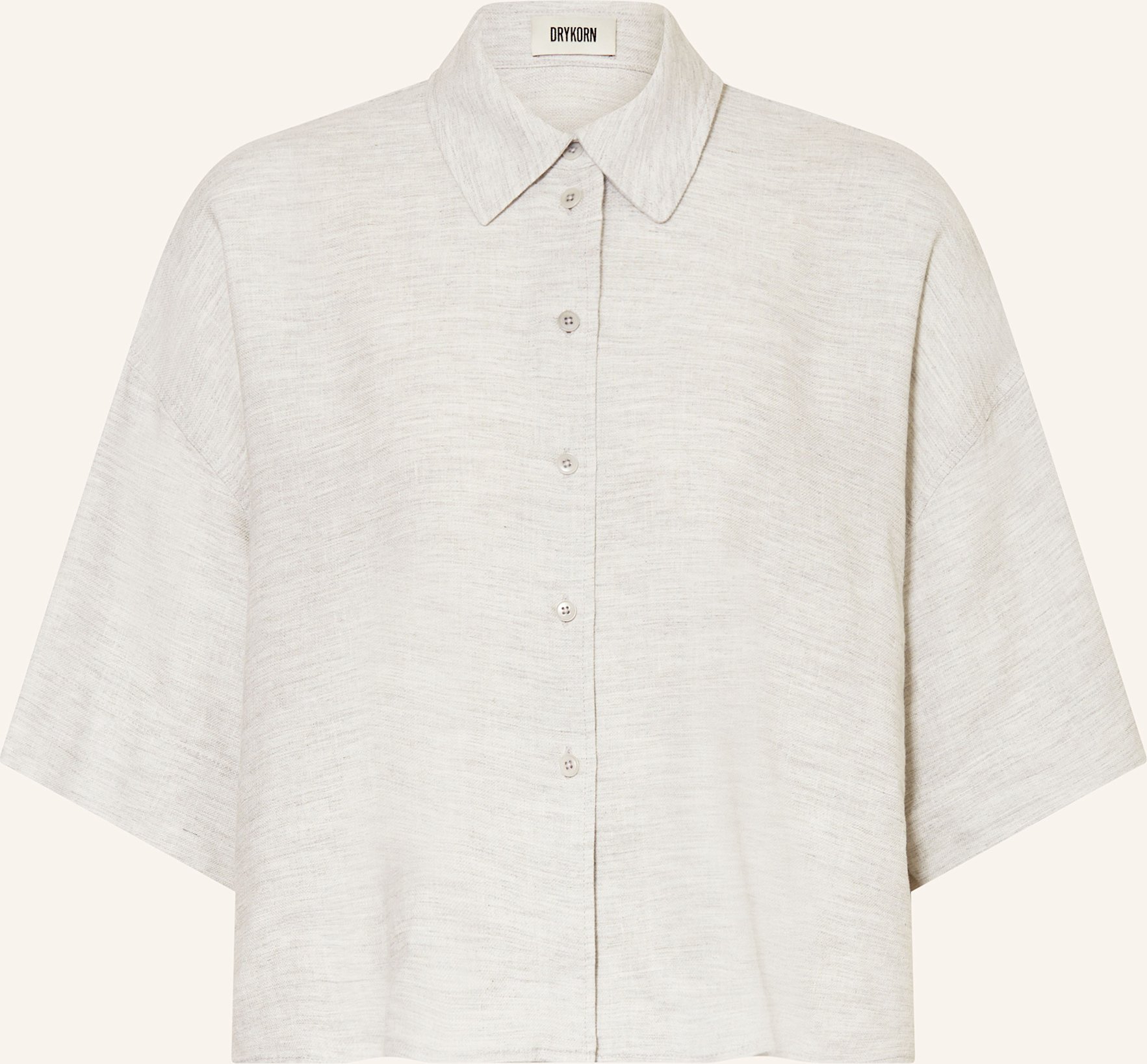 Drykorn Hemdbluse Yarika Mit Leinen grau