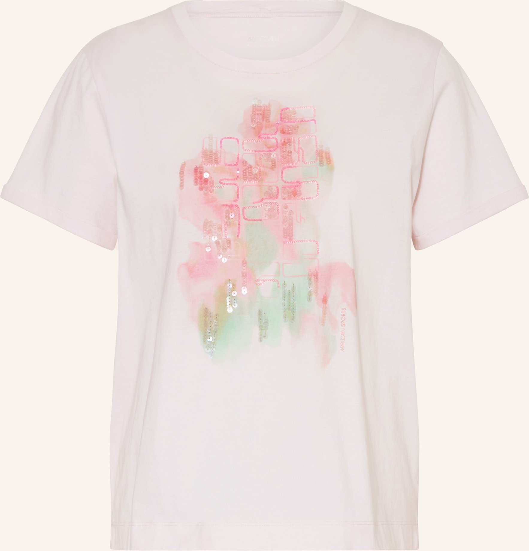 Marc Cain T-Shirt Mit Pailletten rosa
