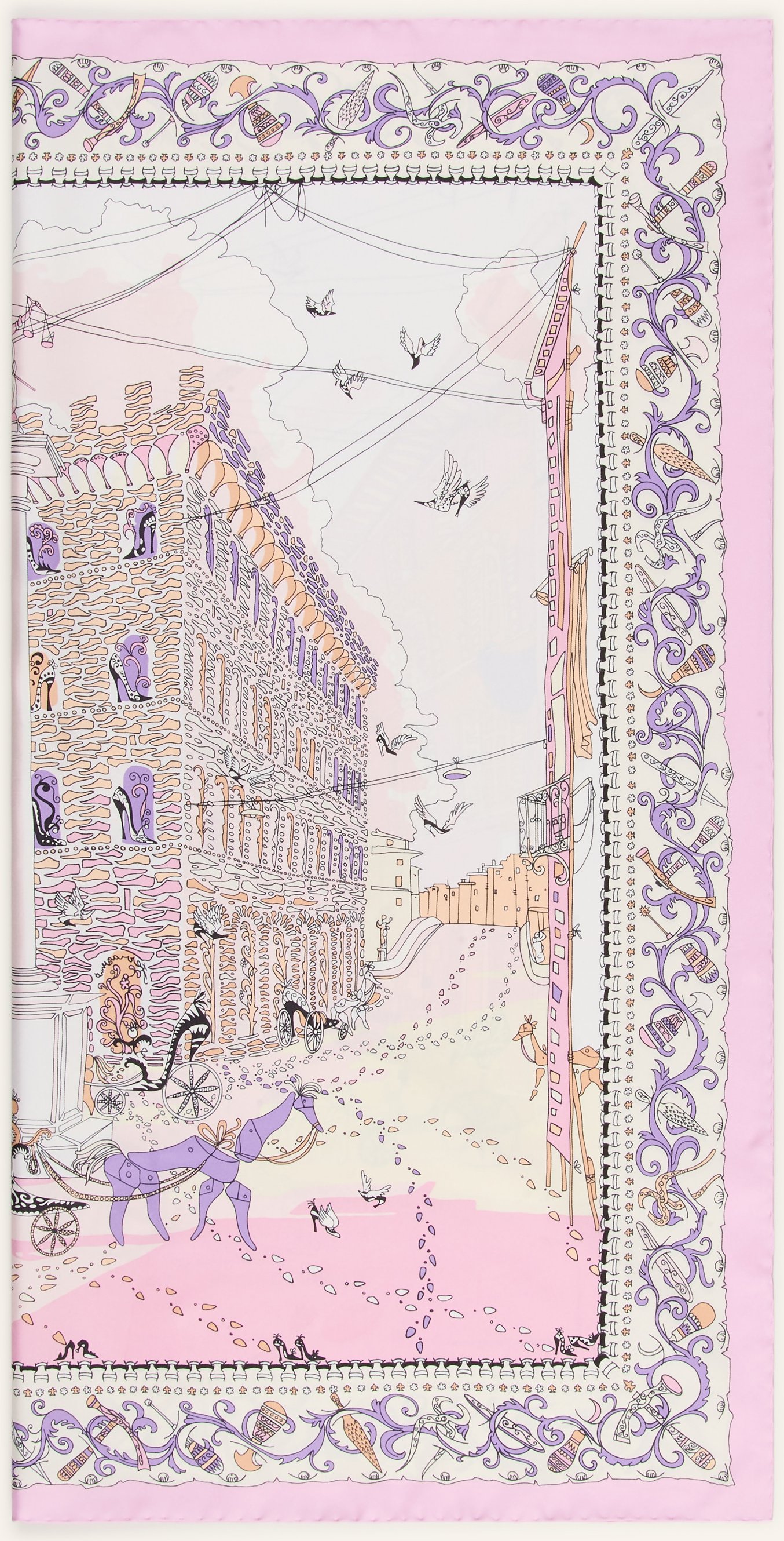 Ferragamo Seidentuch Palazzo rosa