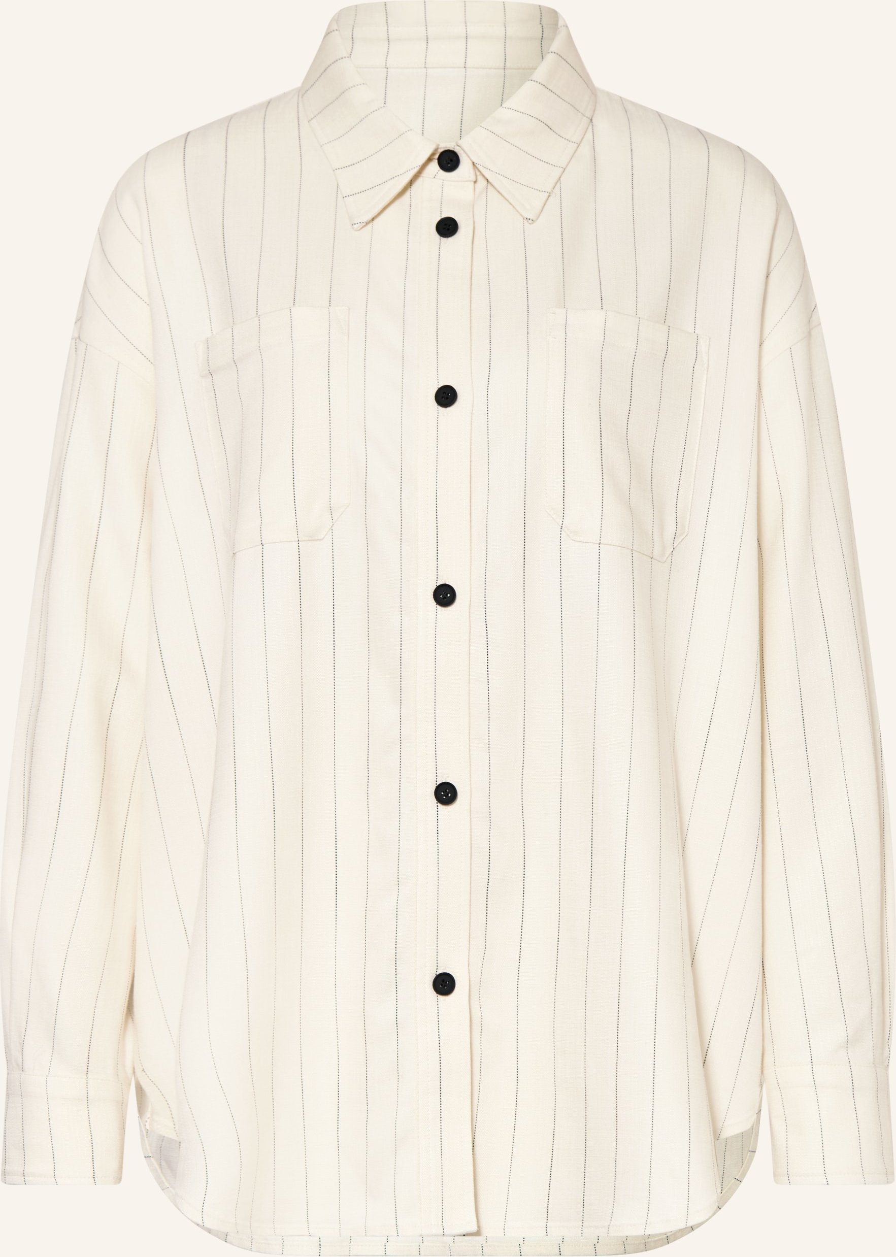 Allsaints Oversized-Hemdbluse Olga beige