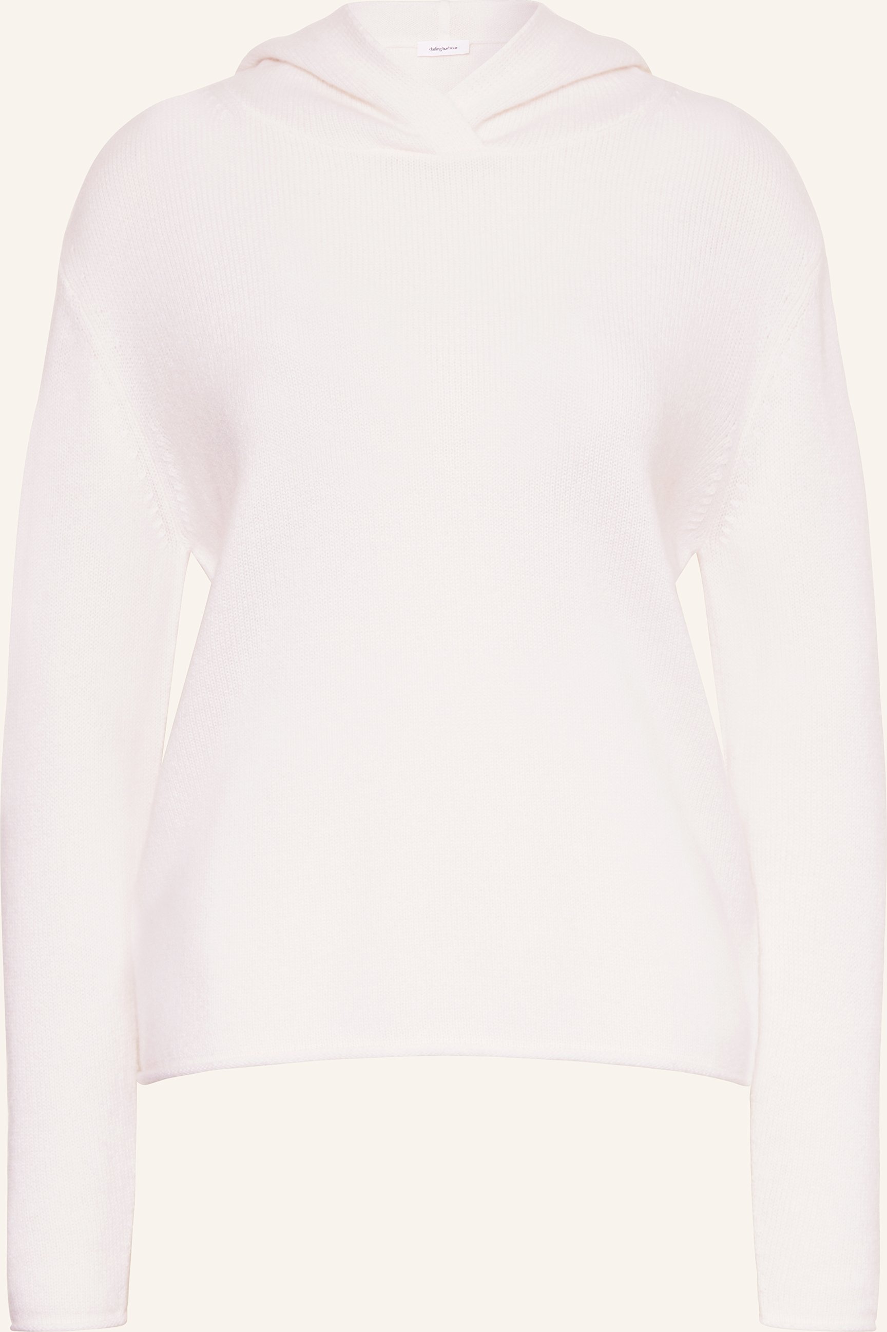 Darling Harbour Strick-Hoodie Mit Cashmere weiss