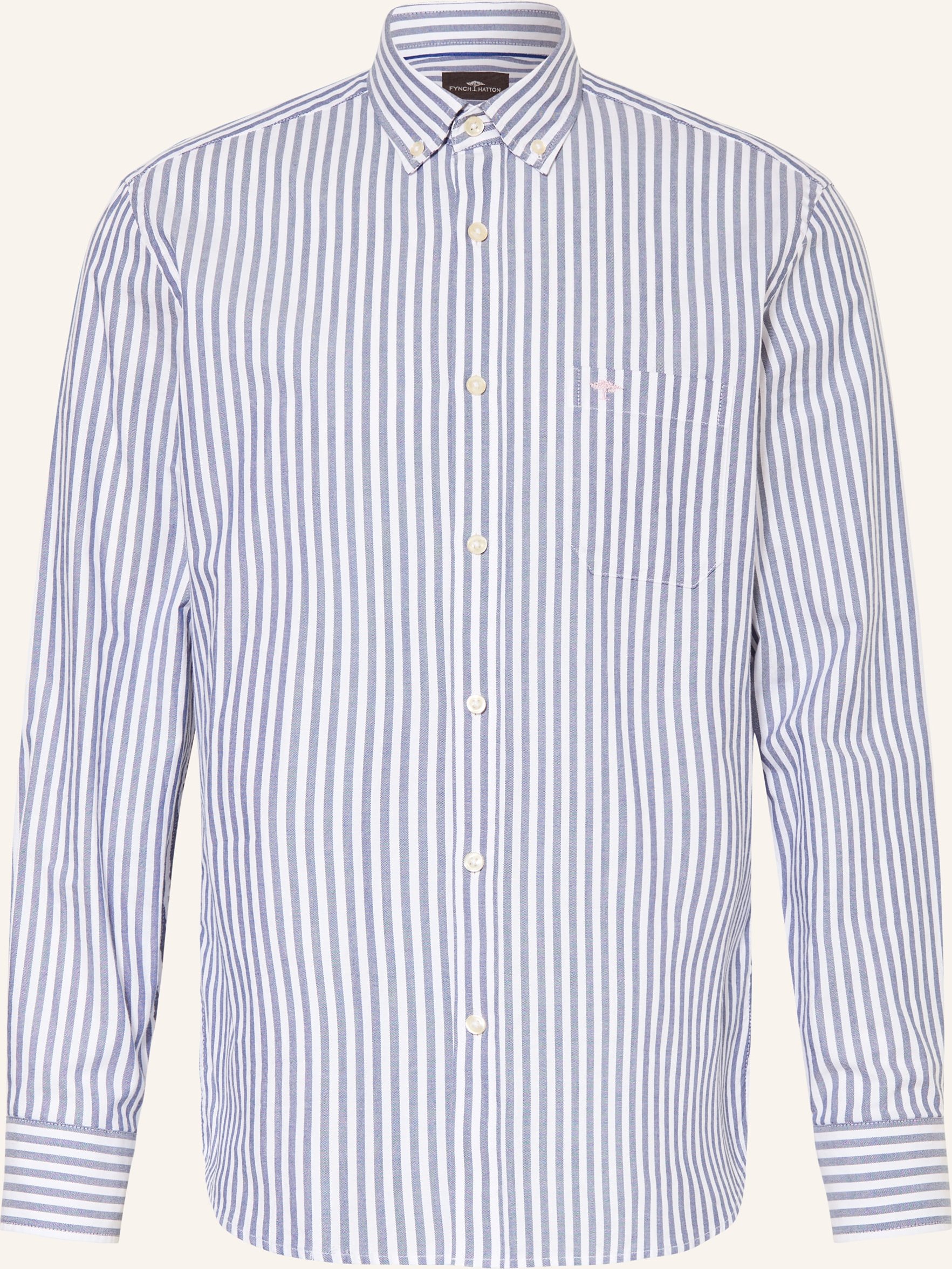 Fynch-Hatton Oxfordhemd Regular Fit blau