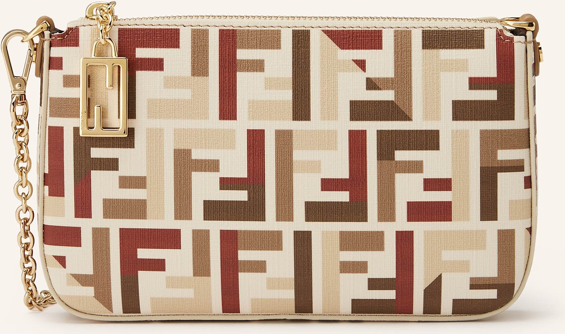 Thumbnail - Fendi Umhängetasche Baguette beige