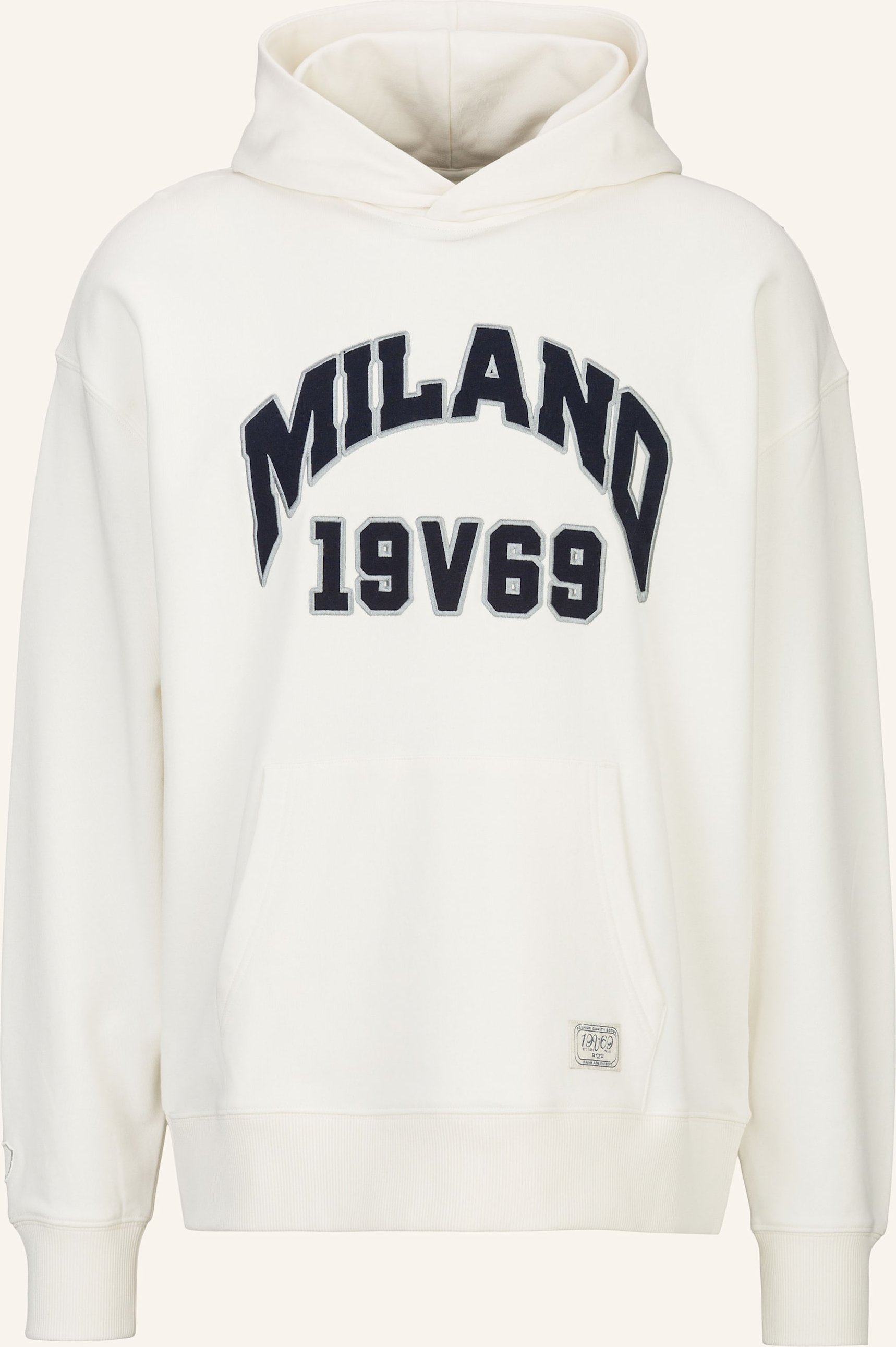 19V69 Italia Oversized Hoodie Quentino College beige