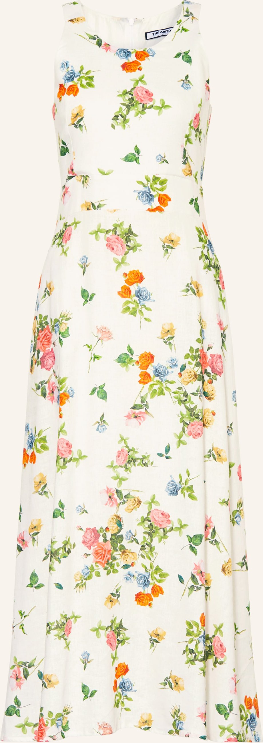 The Abito Kleid Mit Leinen weiss