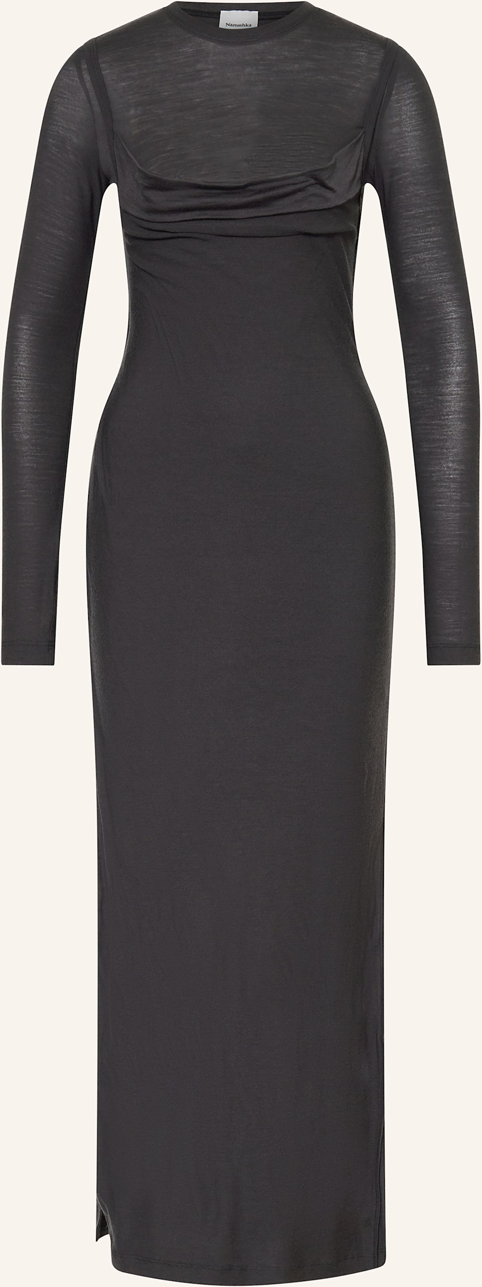 Nanushka Jerseykleid Linora grau