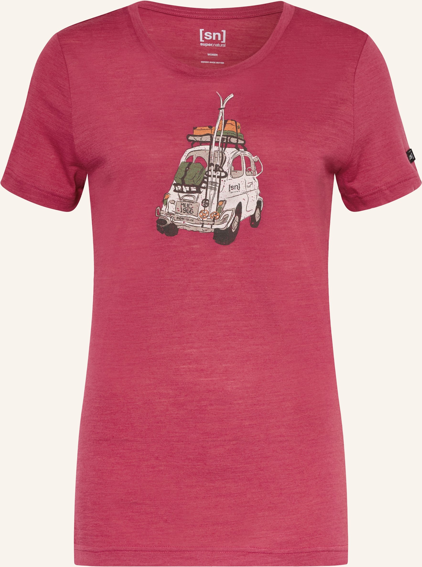 Super.Natural T-Shirt Carski Mit Merinowolle rot