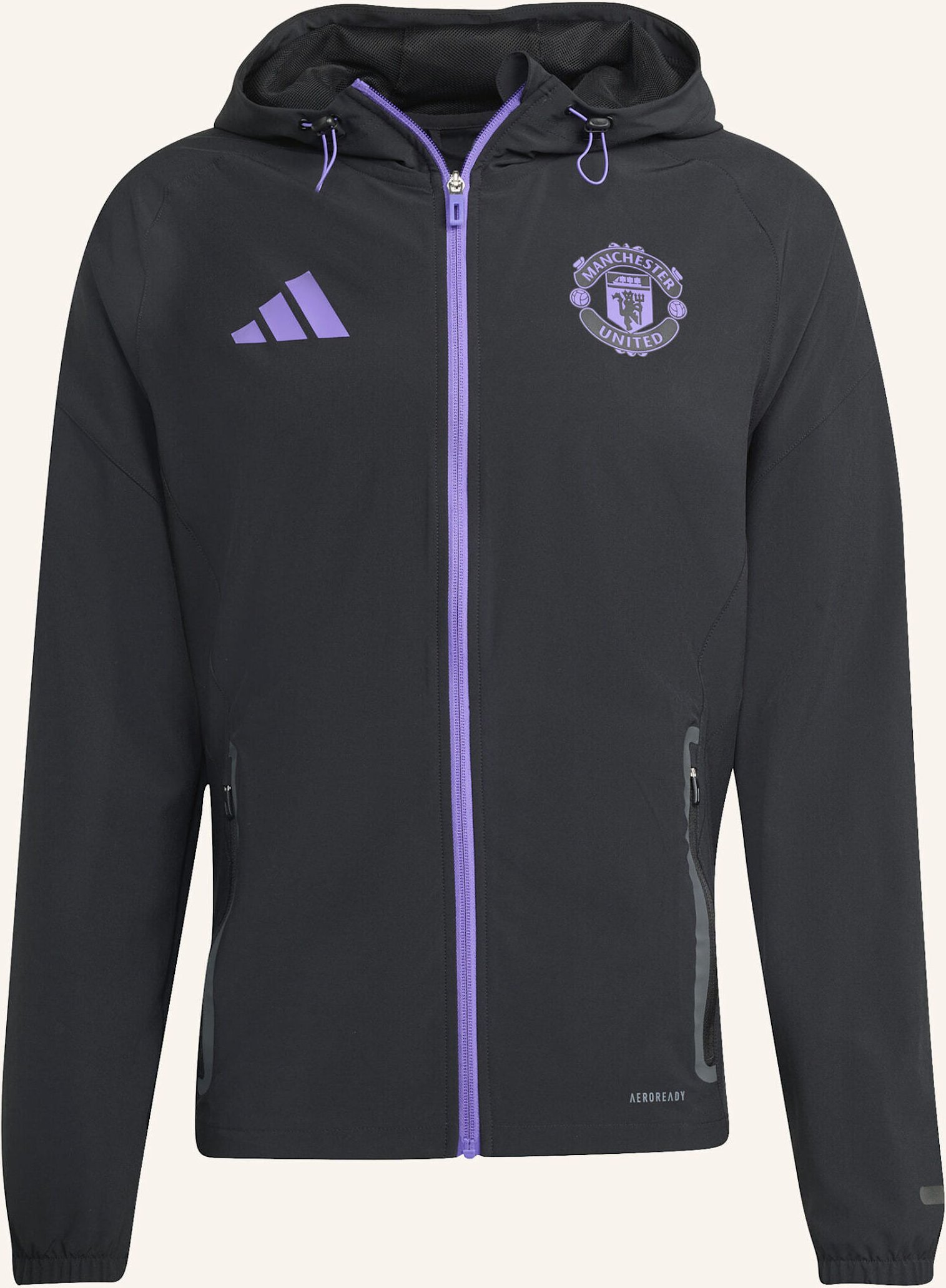 Adidas Manchester United Tiro 25 Competition Vis Tech Travel Jacke schwarz