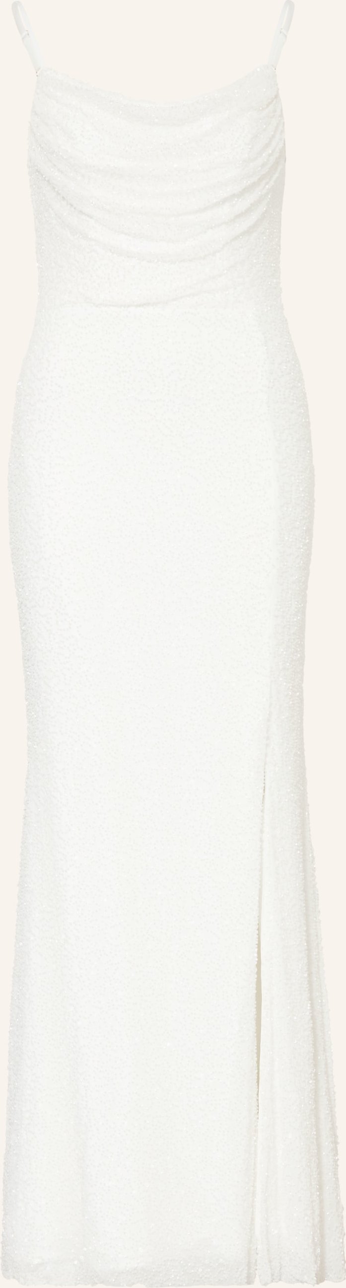 Apart Abendkleid Mit Schmuckperlen weiss