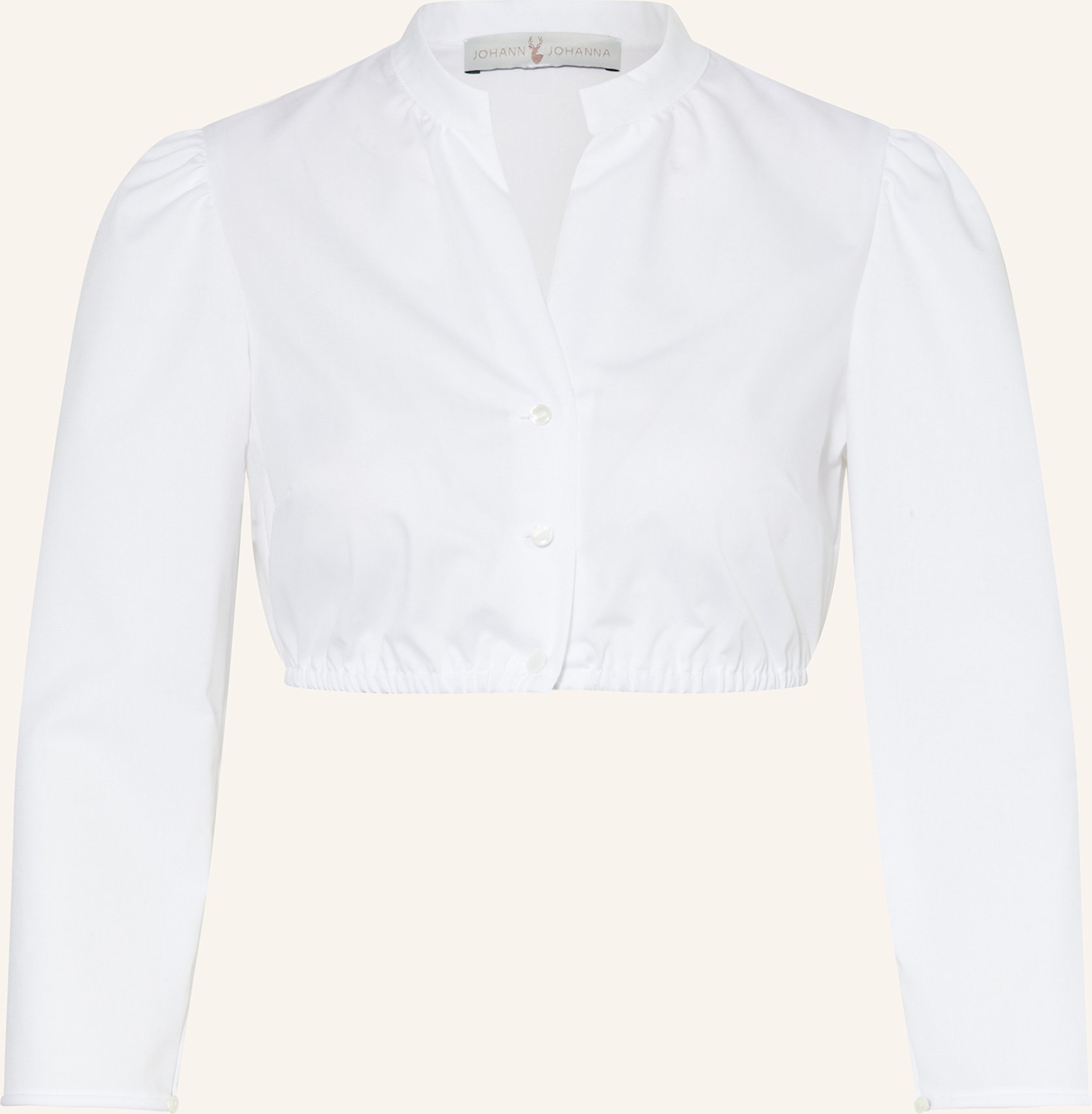 Johann & Johanna Dirndlbluse Mit 3/4-Arm weiss