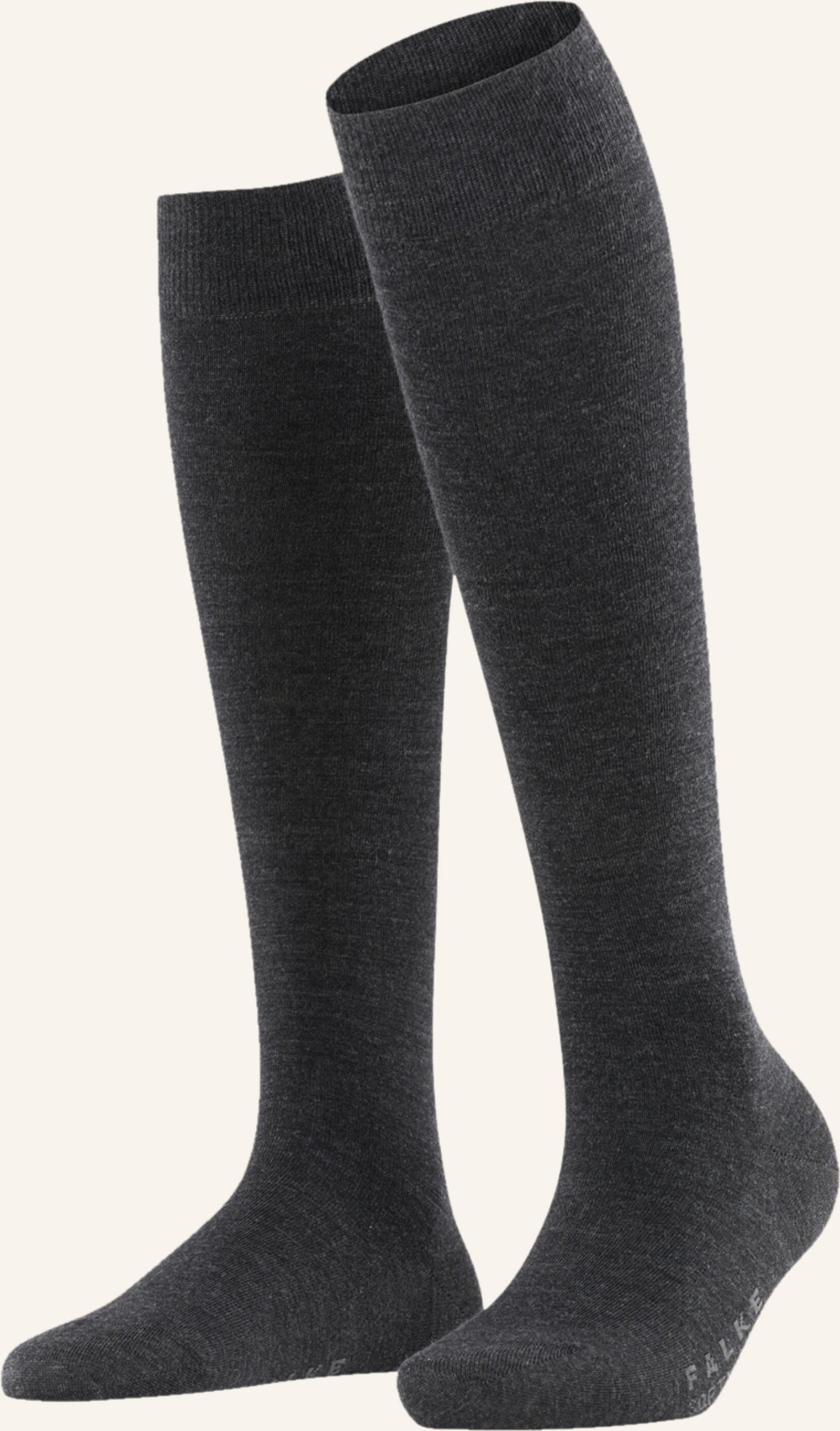 Thumbnail - Falke Kniestrümpfe Softmerino Mit Merinowolle grau