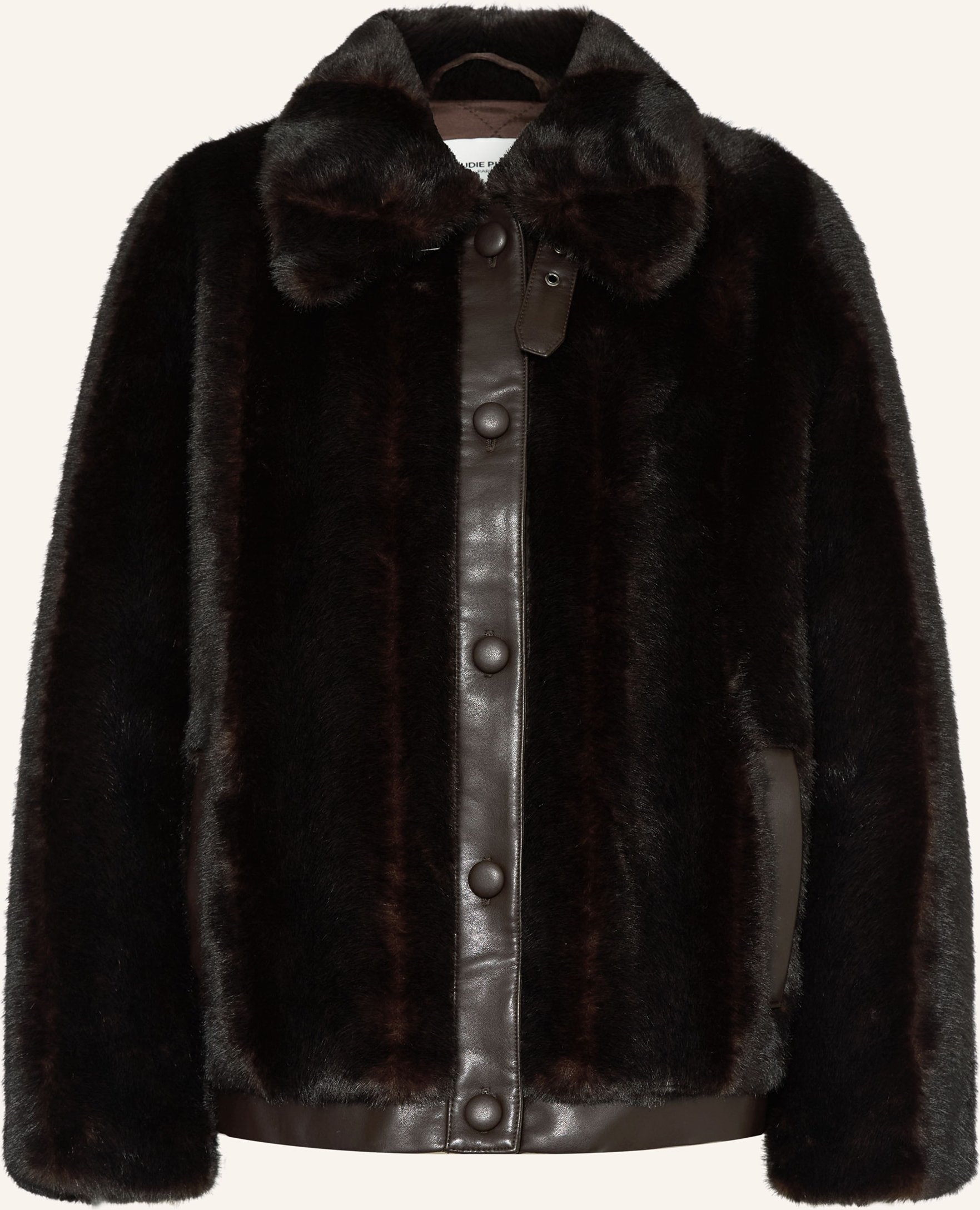 Claudie Pierlot Kunstfell-Jacke braun