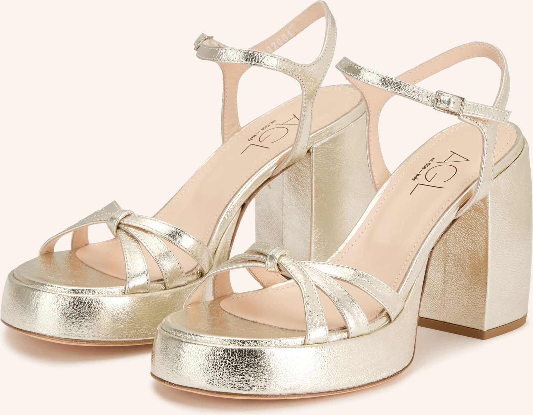 Agl Plateau-Sandaletten Clio gold