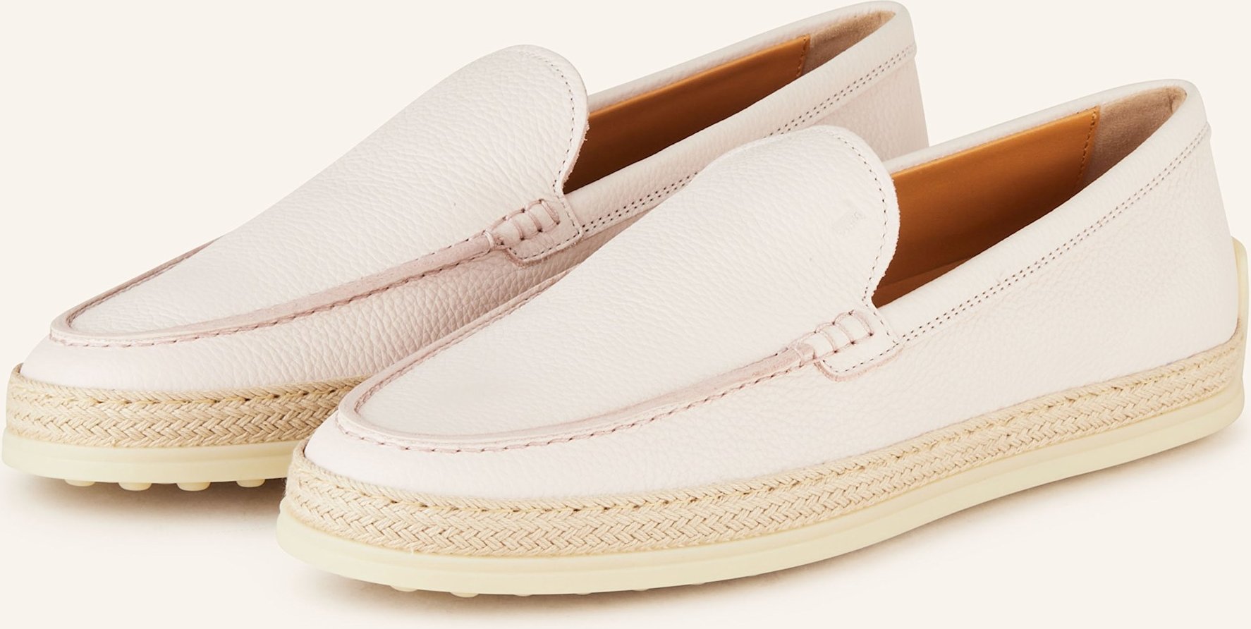 Tod's Loafer Gomma Rafia rosa
