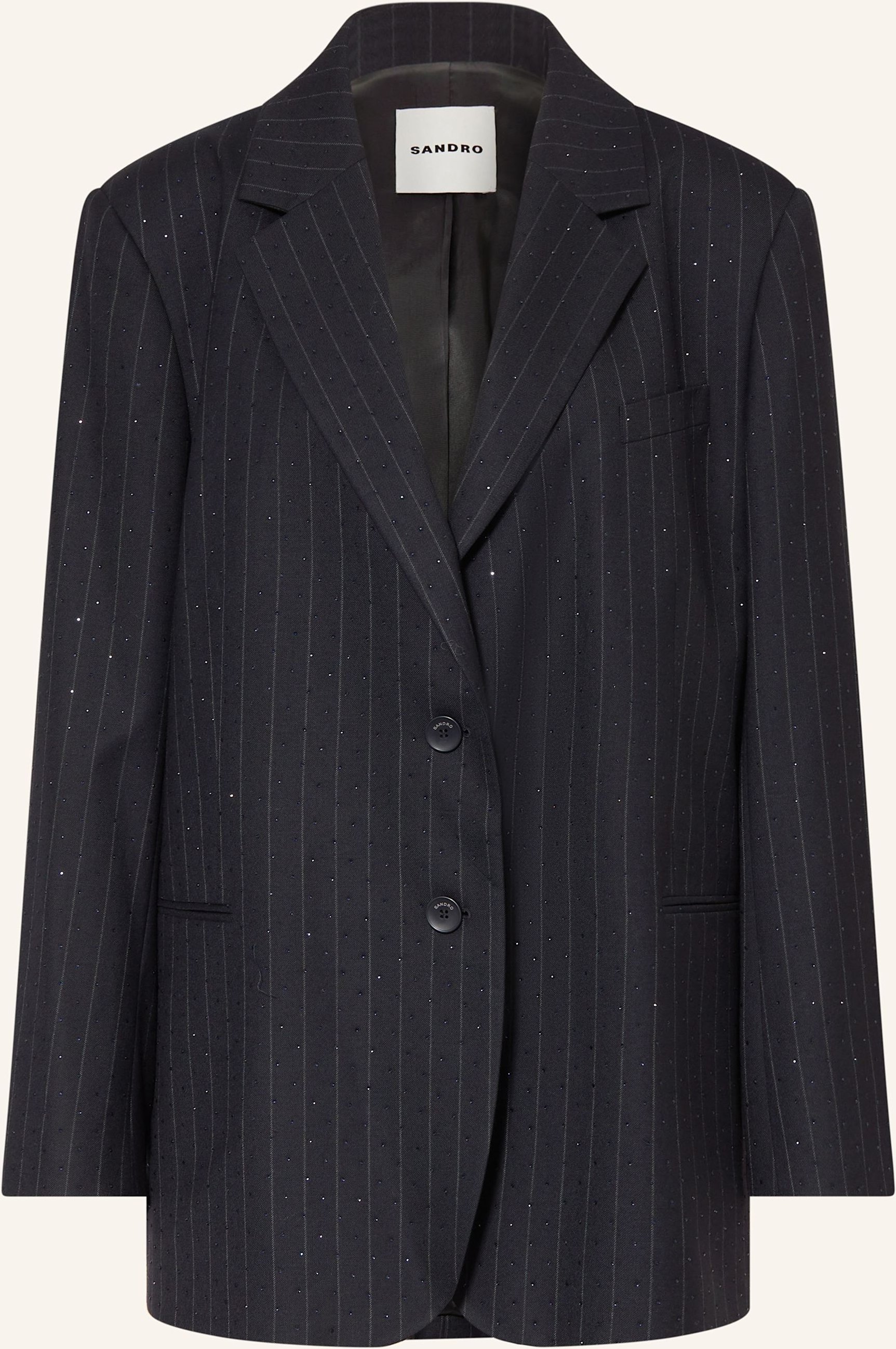 Thumbnail - Sandro Blazer Mit Schmucksteinen blau