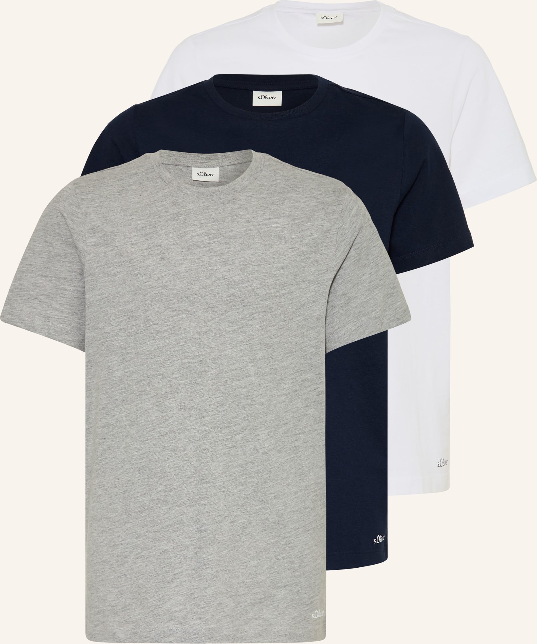 S.Oliver Red 3er-Pack T-Shirts blau