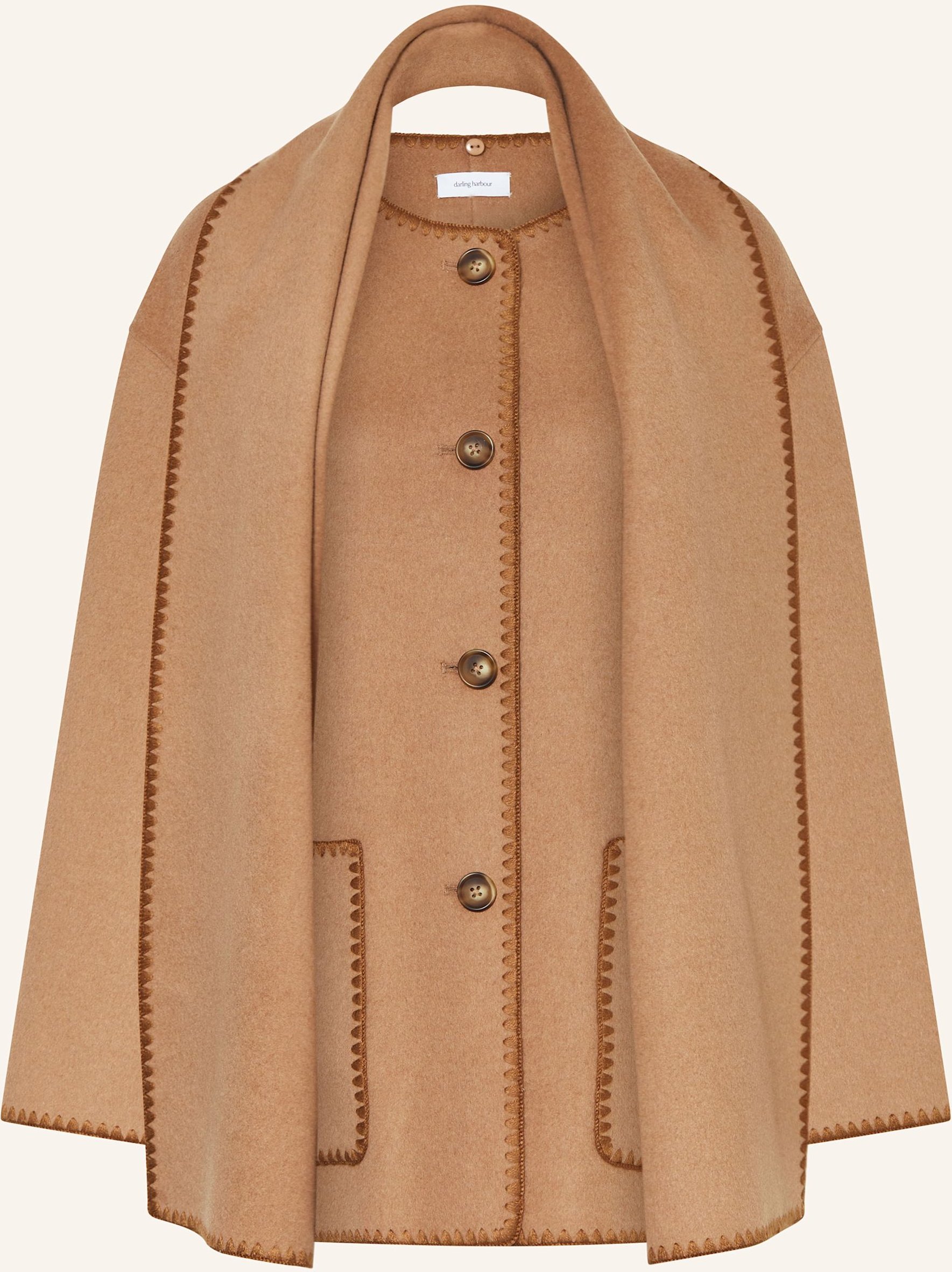 Darling Harbour Jacke Mit Abnehmbarem Schal braun