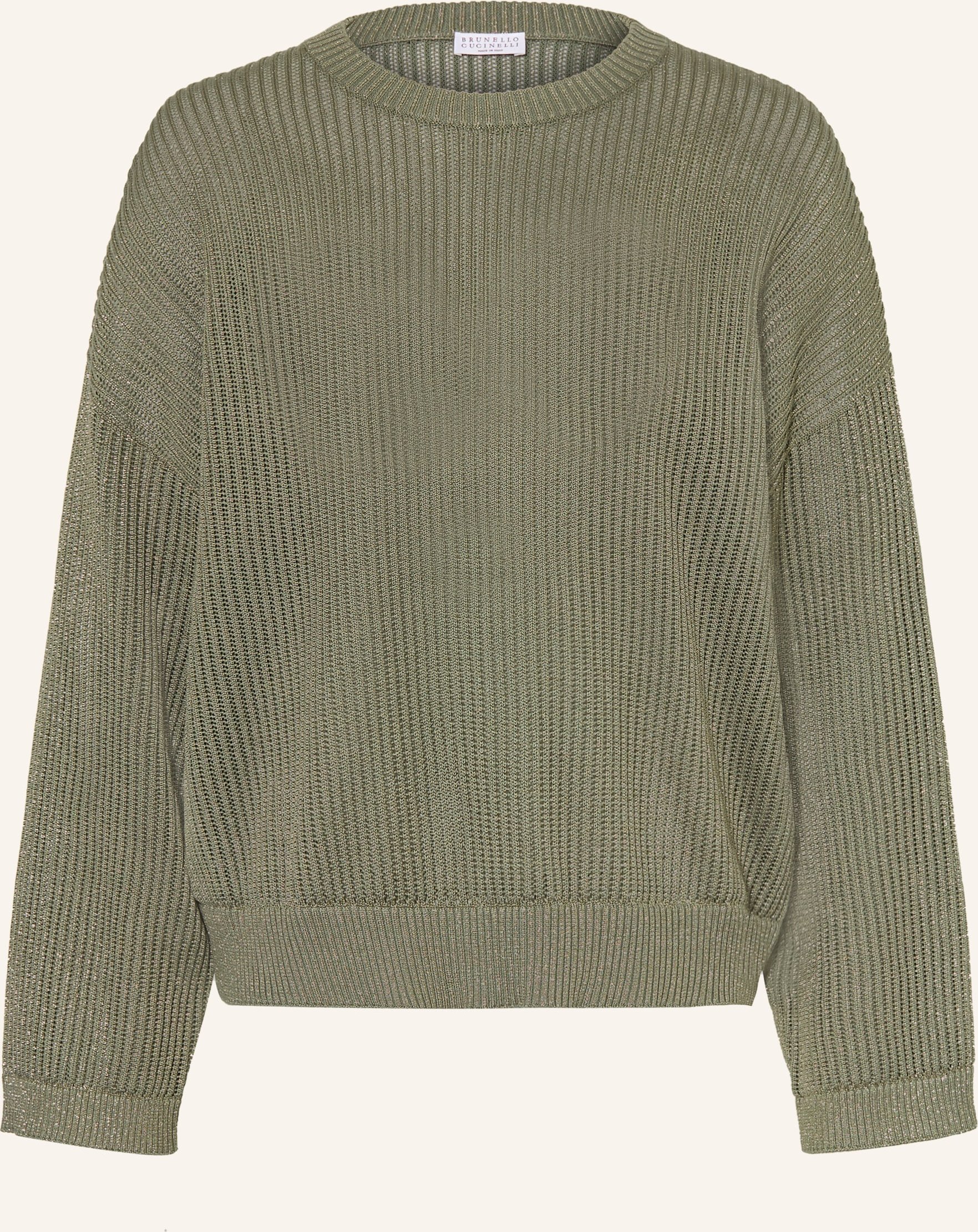Brunello Cucinelli Pullover Mit Glitzergarn gruen