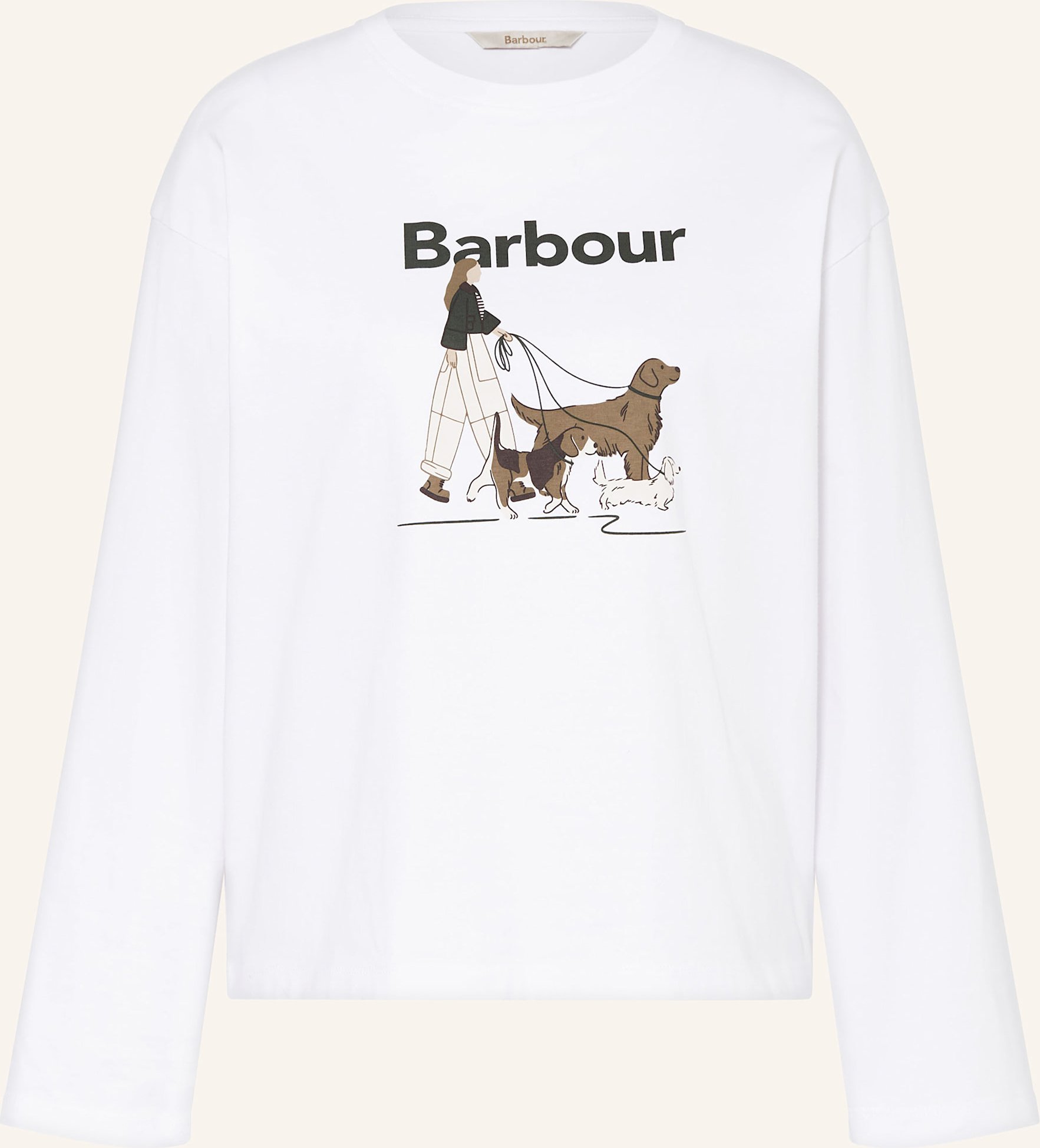Barbour Longsleeve Woodhouse weiss