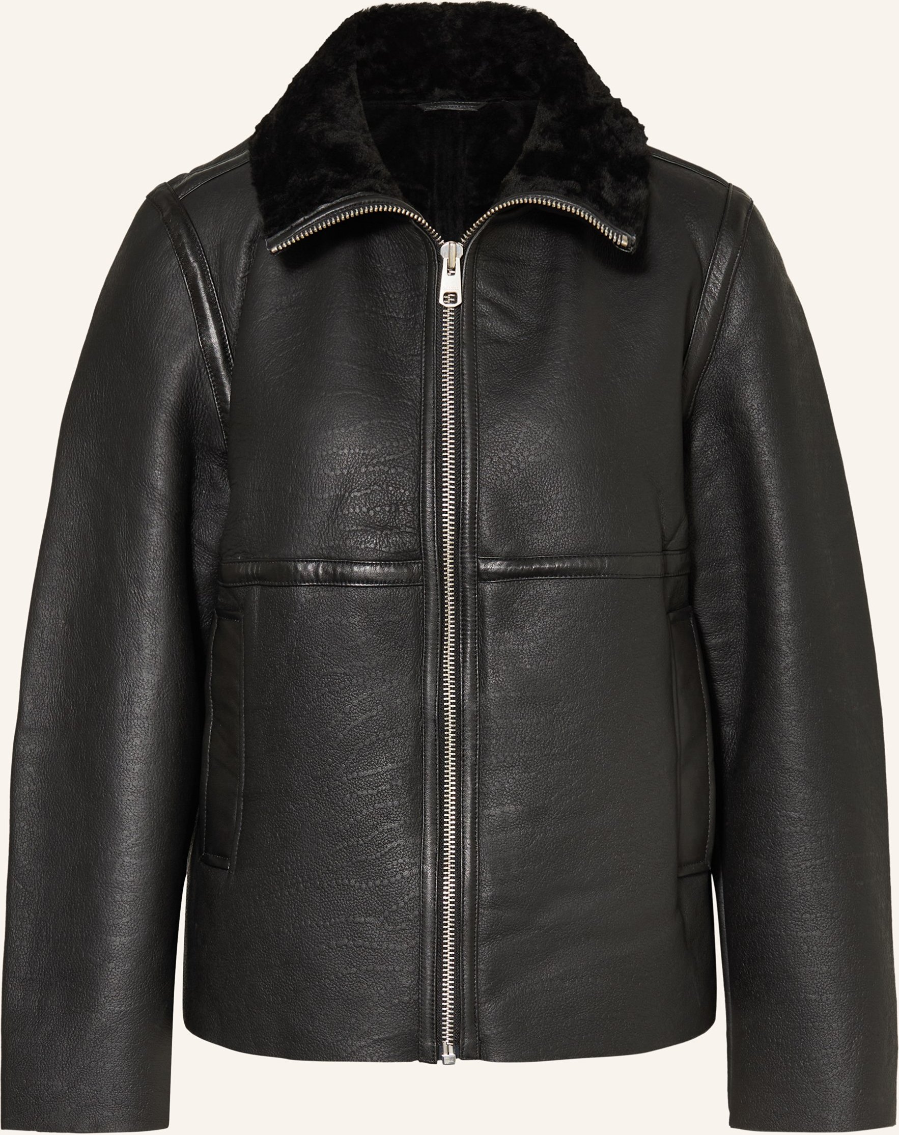 Selected Femme Lederjacke schwarz