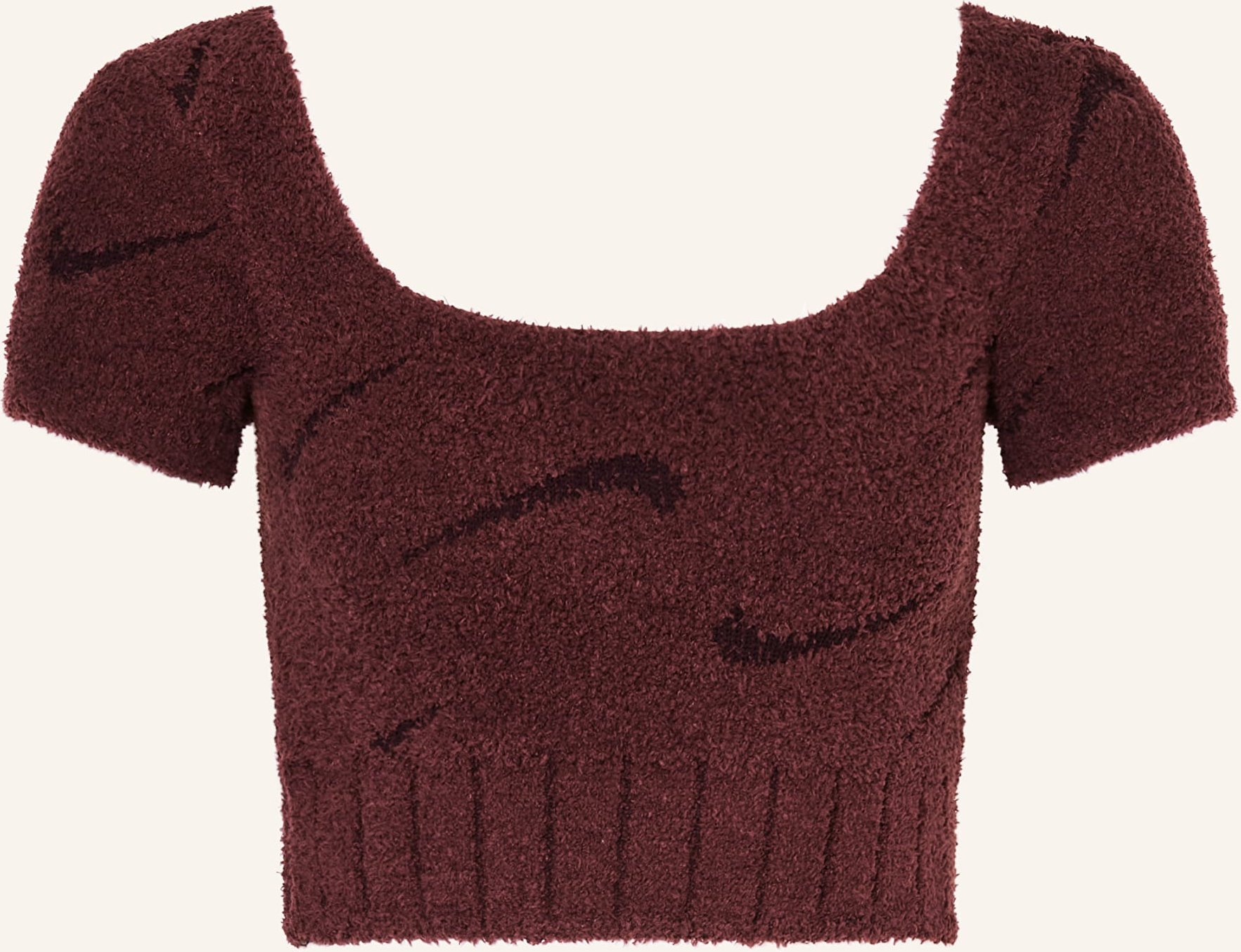 Nike Cropped-Shirt Sportswear Phoenix Cozy Bouclé rot