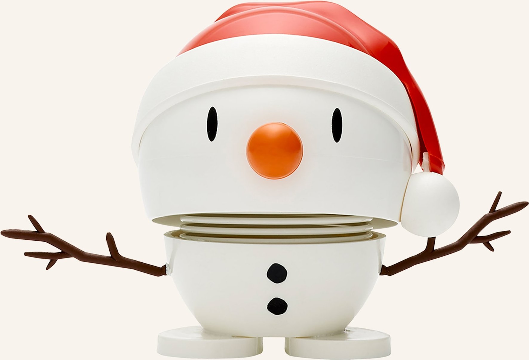 Hoptimist Dekofigur Santa Snowman S weiss