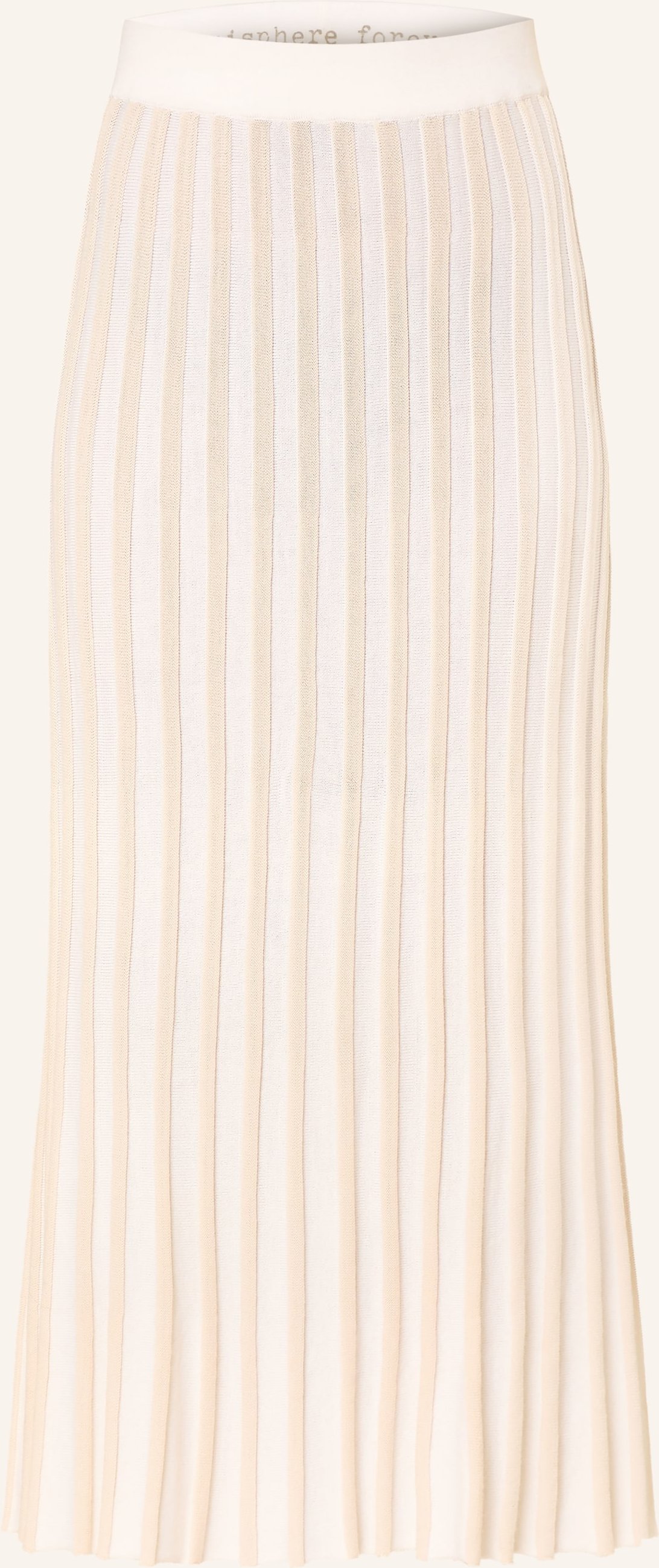 Hemisphere Faltenrock Aus Merinowolle beige