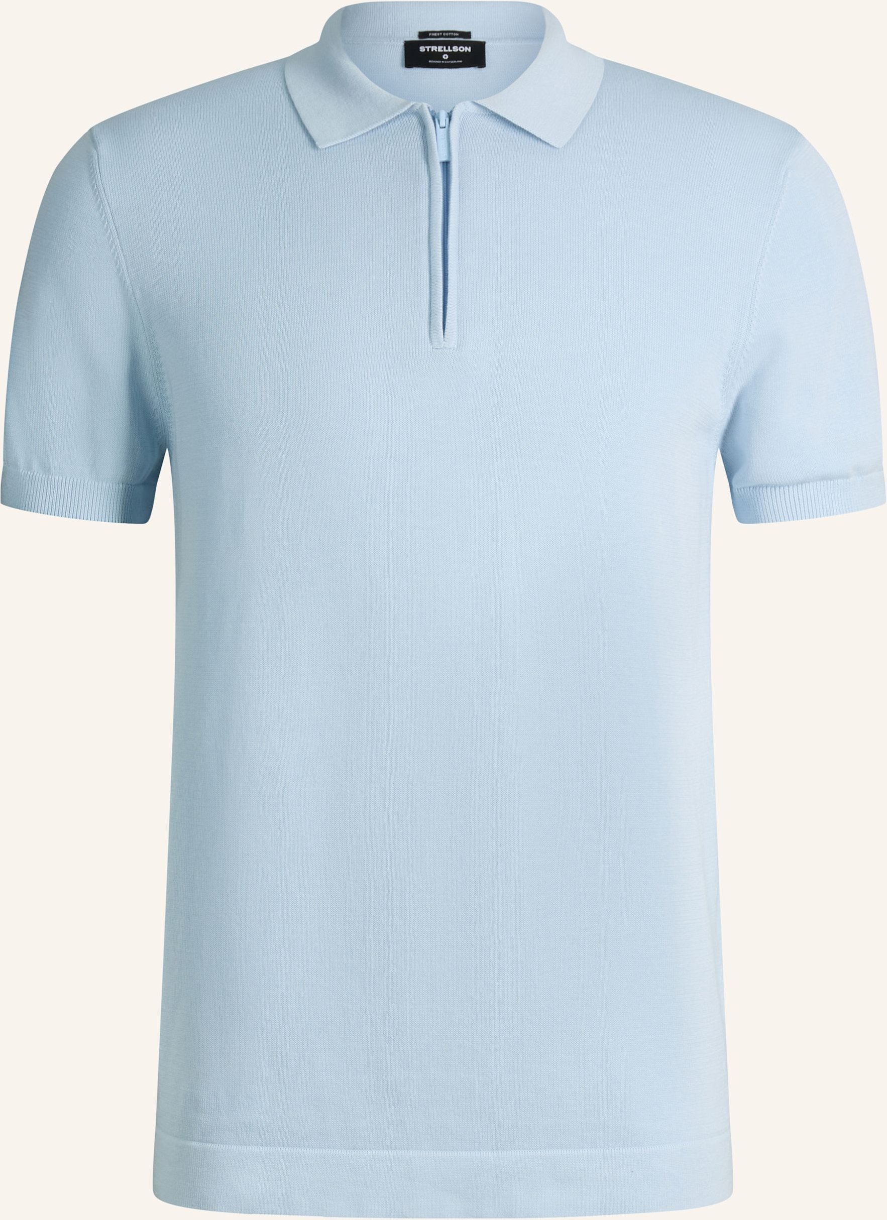 Thumbnail - Strellson Zip-Poloshirt Vincent blau