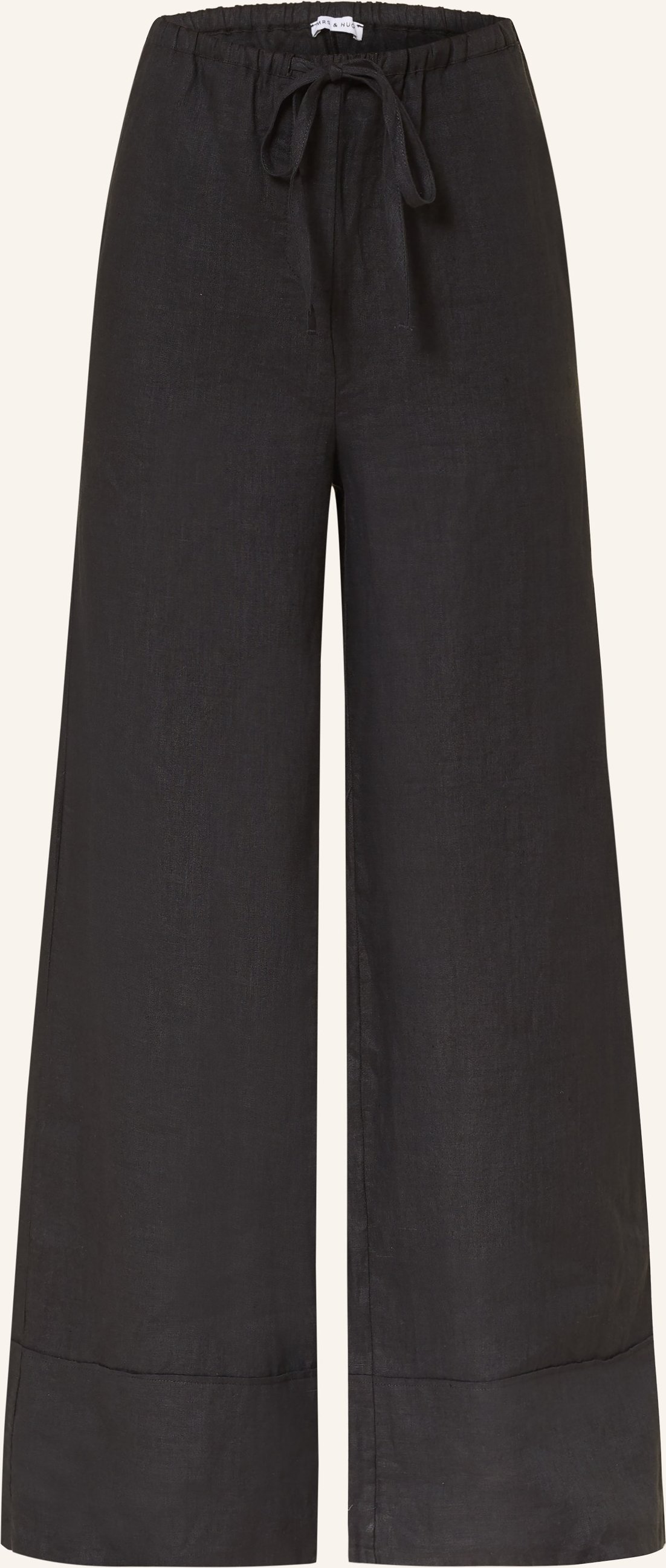 Mrs & Hugs Marlenehose Aus Leinen schwarz