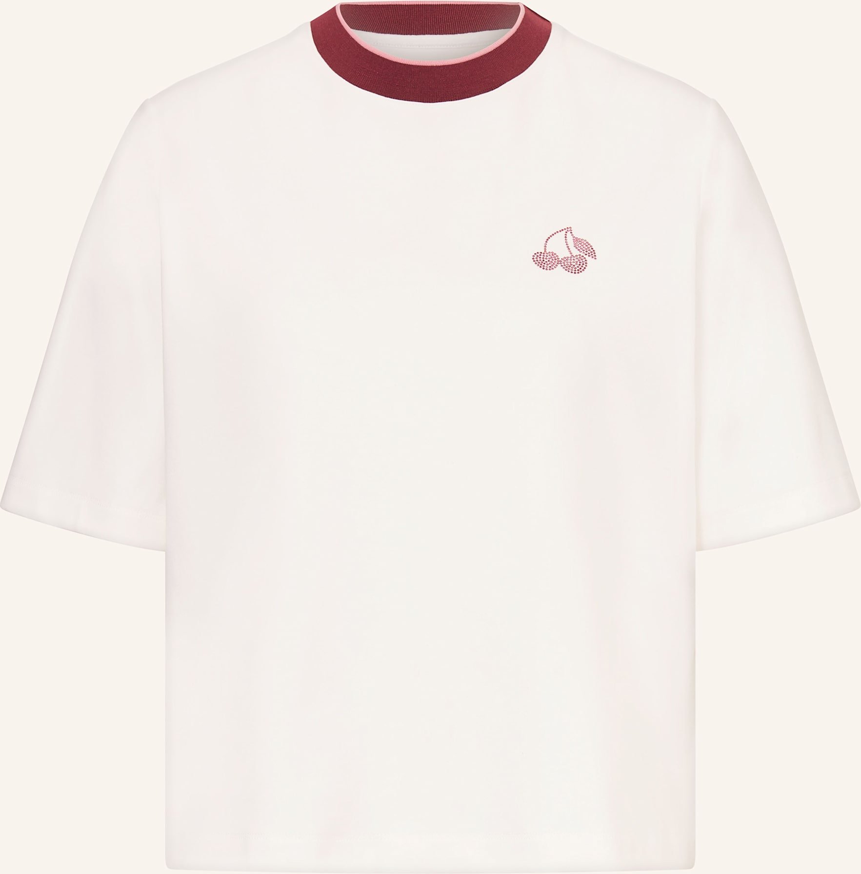 Marc Cain T-Shirt Mit Schmucksteinen weiss