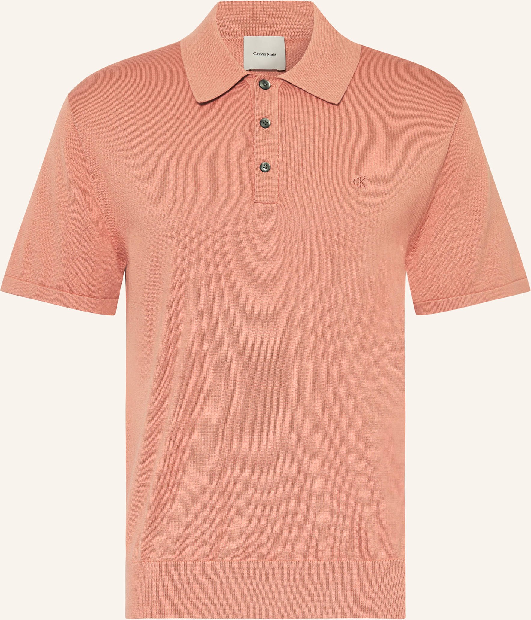 Calvin Klein Strick-Poloshirt rosa