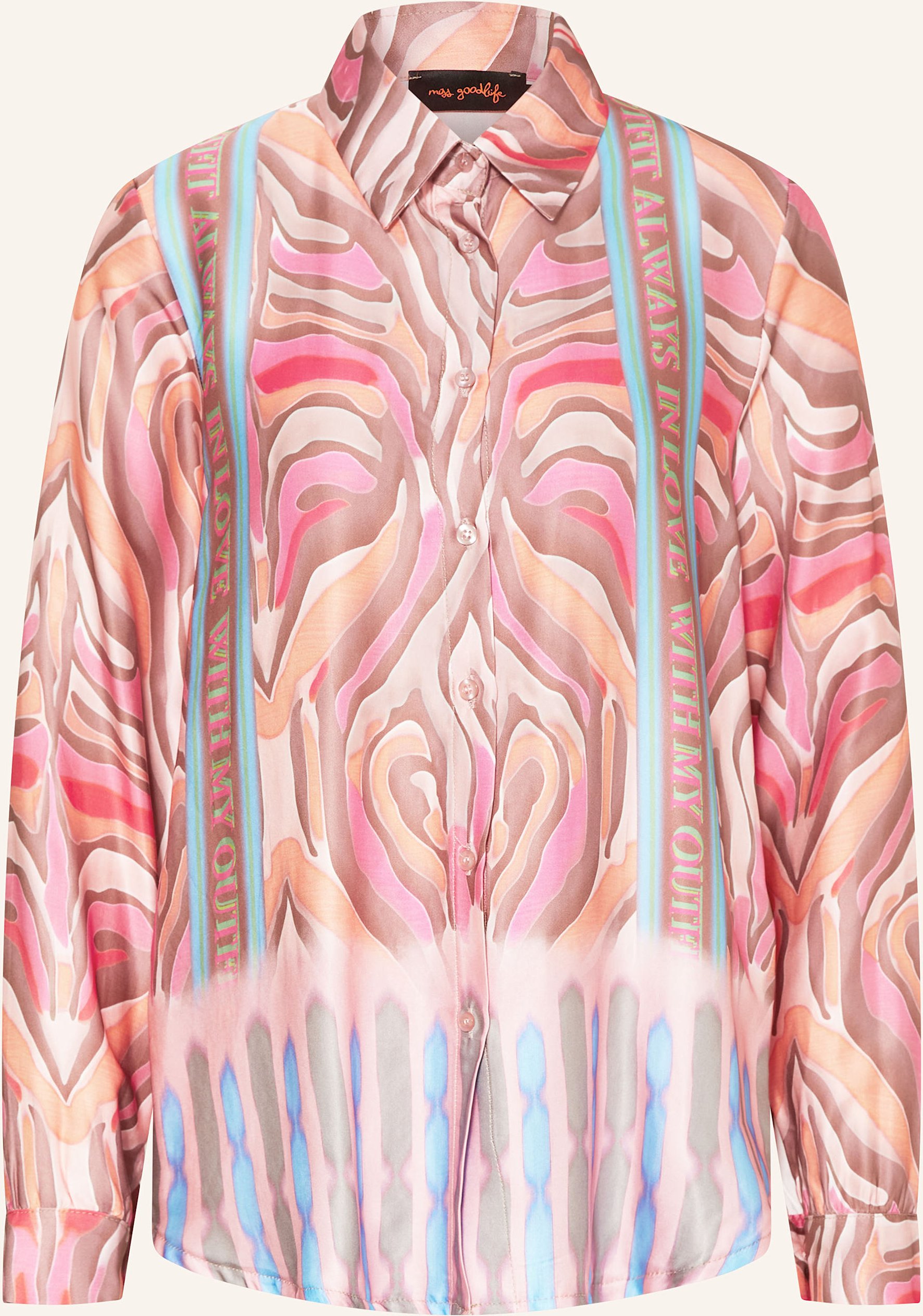 Miss Goodlife Hemdbluse Aus Satin rosa