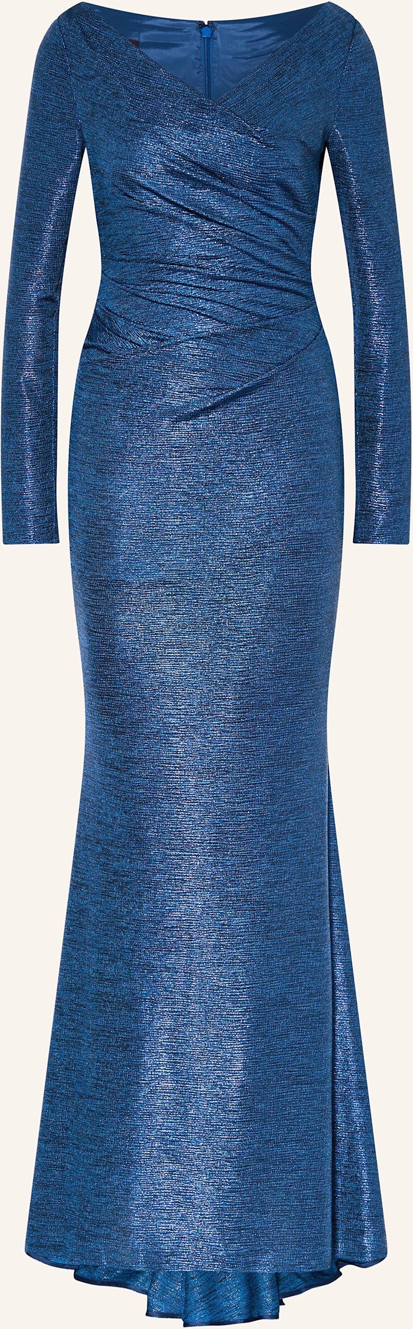 Talbot Runhof Abendkleid Mit Glitzergarn blau