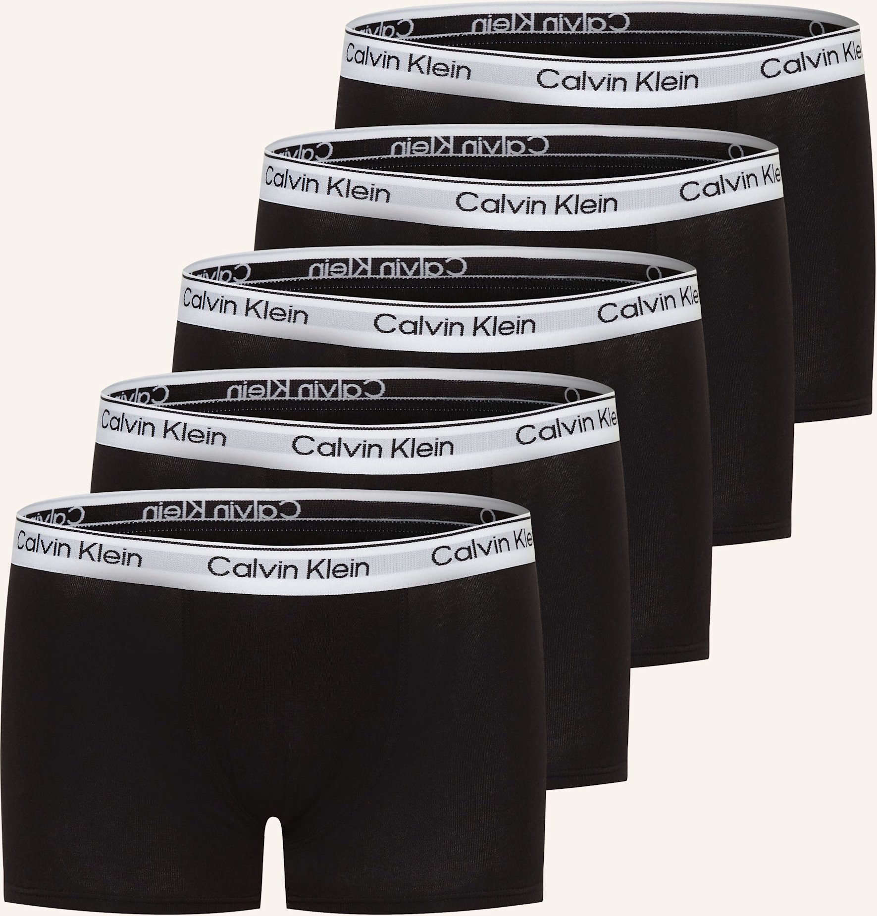 Thumbnail - Calvin Klein 5er-Pack Boxershorts Icon Cotton Stretch schwarz